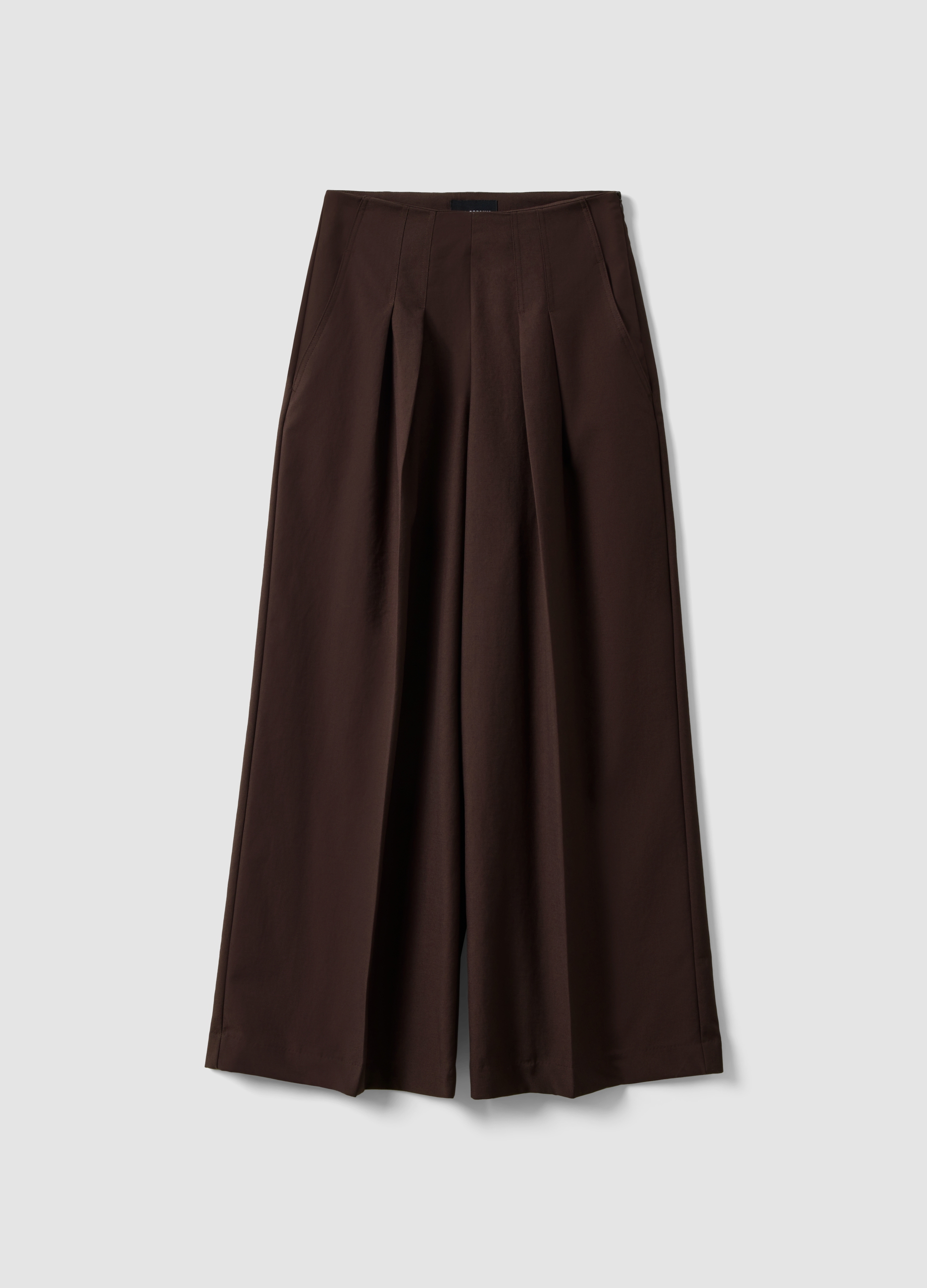 LES COPAINS, Pantalones Marrones De Pierna Ancha, Mujer, Marrón chocolate, Talla: 34