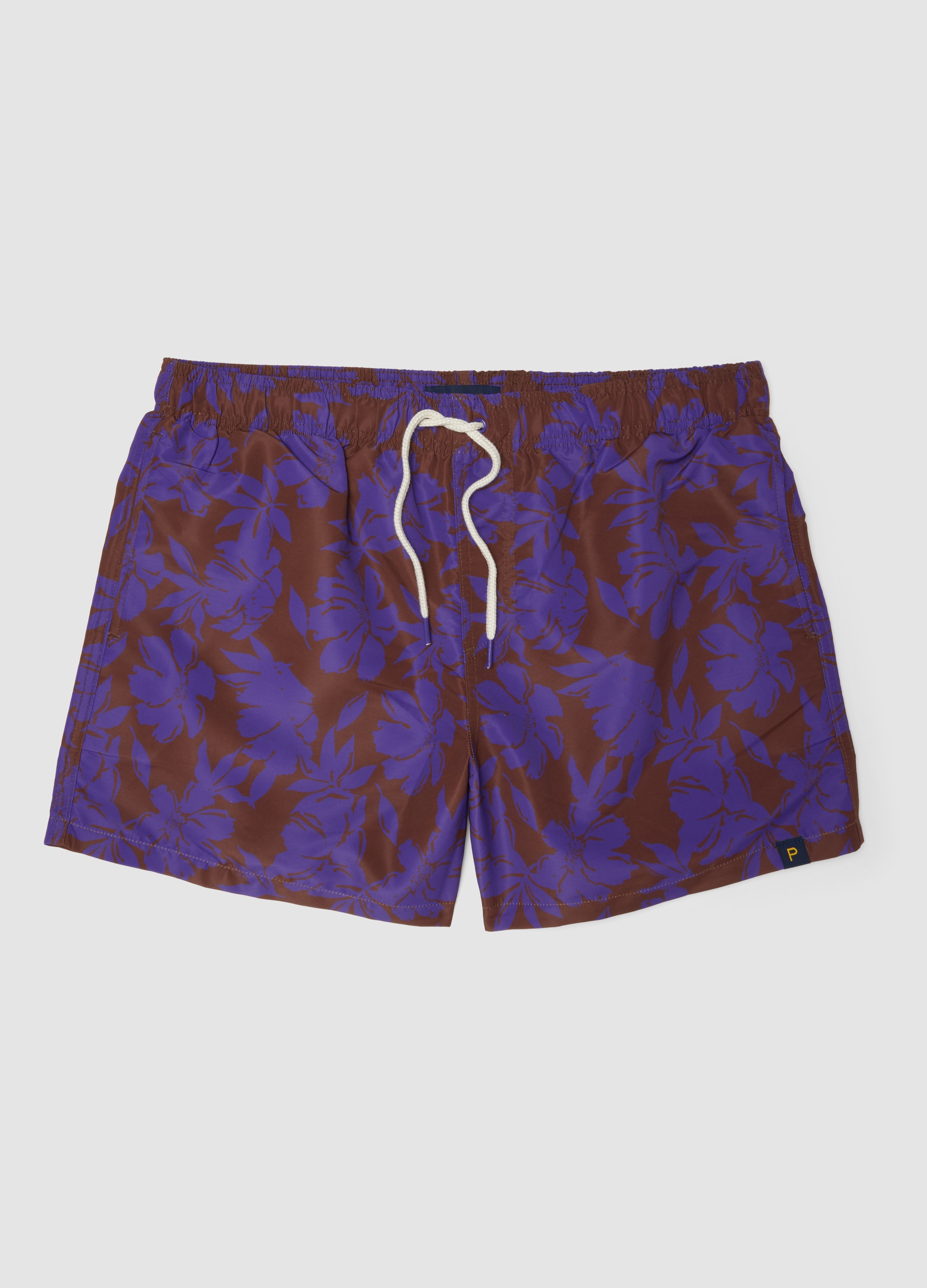 PIOMBO, Bañador Tipo Boxer Morado Con Estampado Floral, Hombre, Marrón, Talla: XXL
