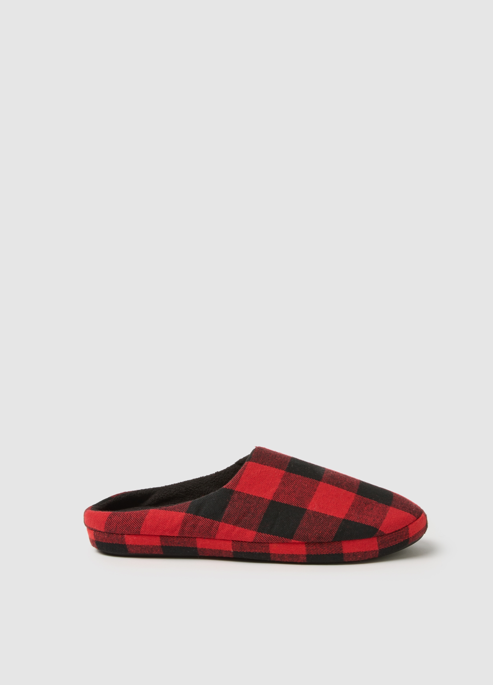 Zapatillas De Cuadros Multicolor, Hombre, Negro/Rojo, Talla: 44