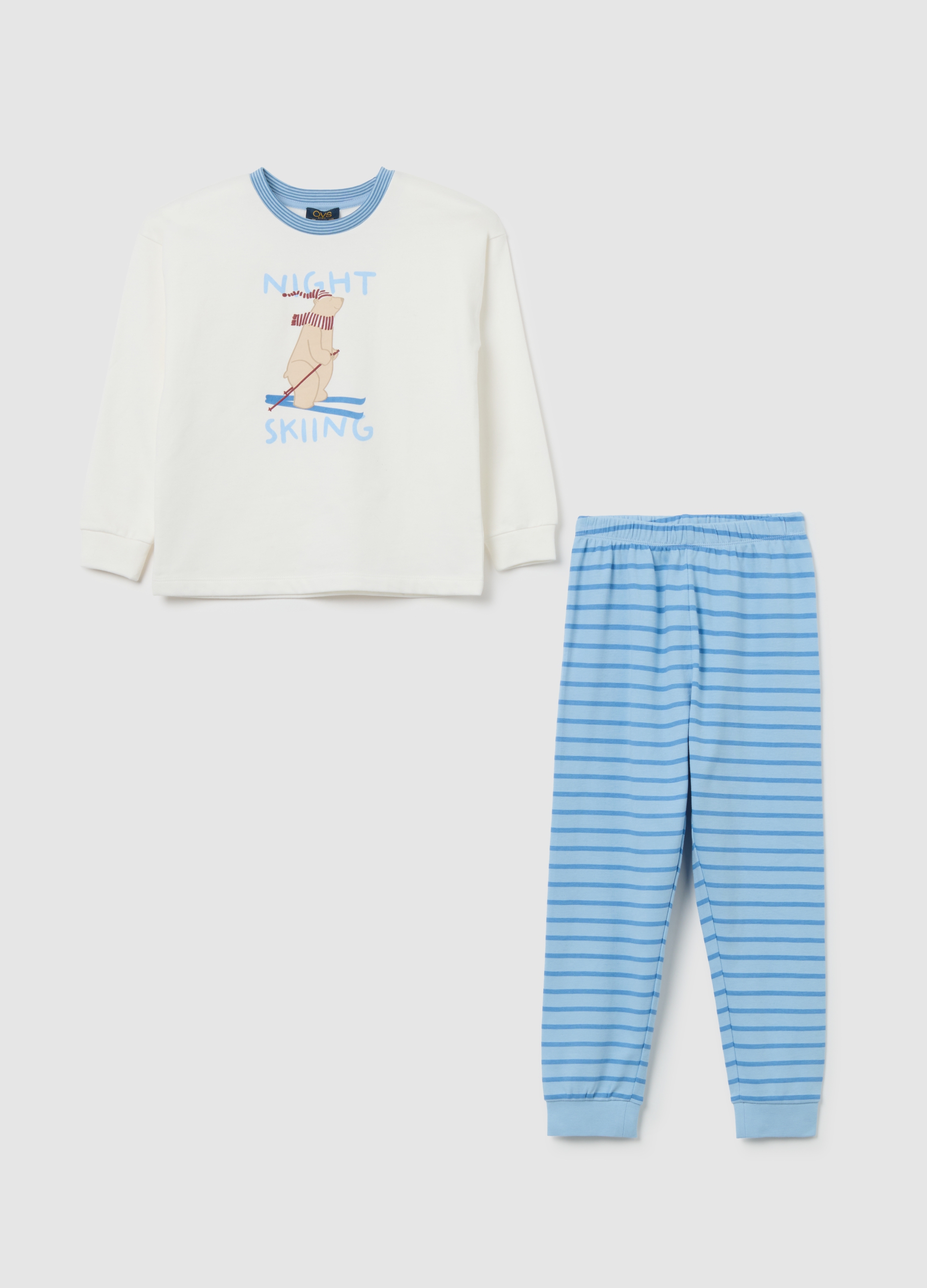 OVS KIDS, Pigiama Da Bambino In Puro Cotone Multicolor Regular Fit, Multicolor, Taglia: 5-6