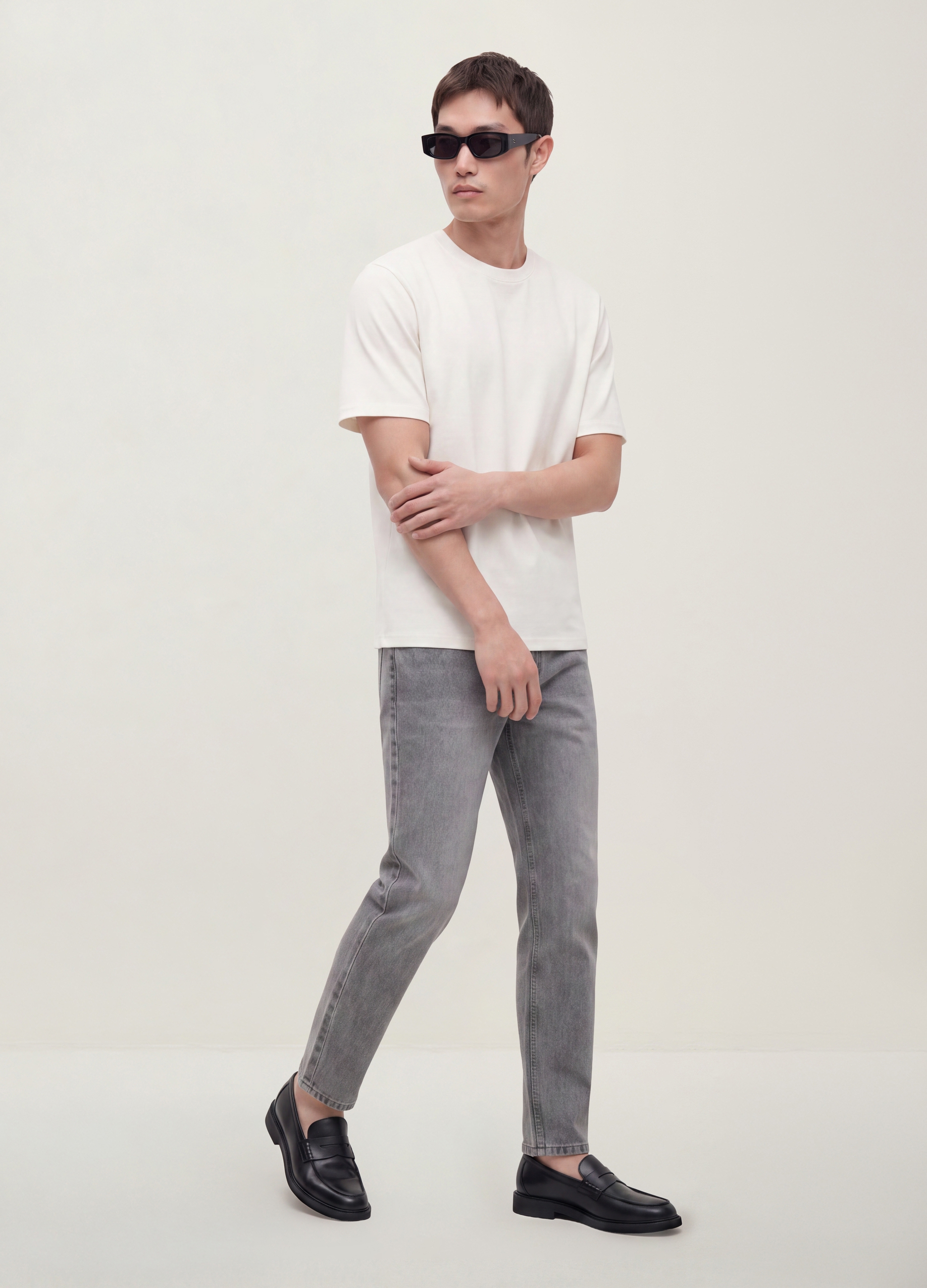 REPUBLIC OF DENIM, Jeans Grigi In Misto Cotone E Viscosa Slim Fit, Uomo, Grigio, Taglia: 44