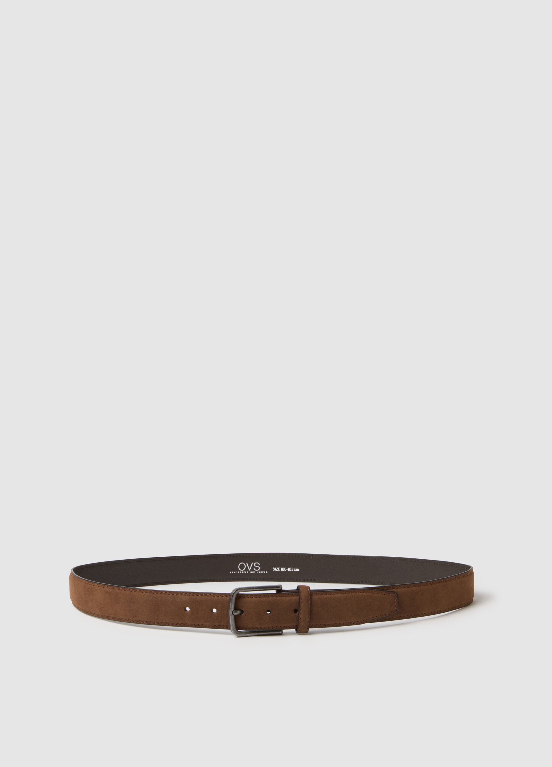 Cinturón Marrón Con Hebilla Clásica, Hombre, Marrón oscuro, Talla: 105