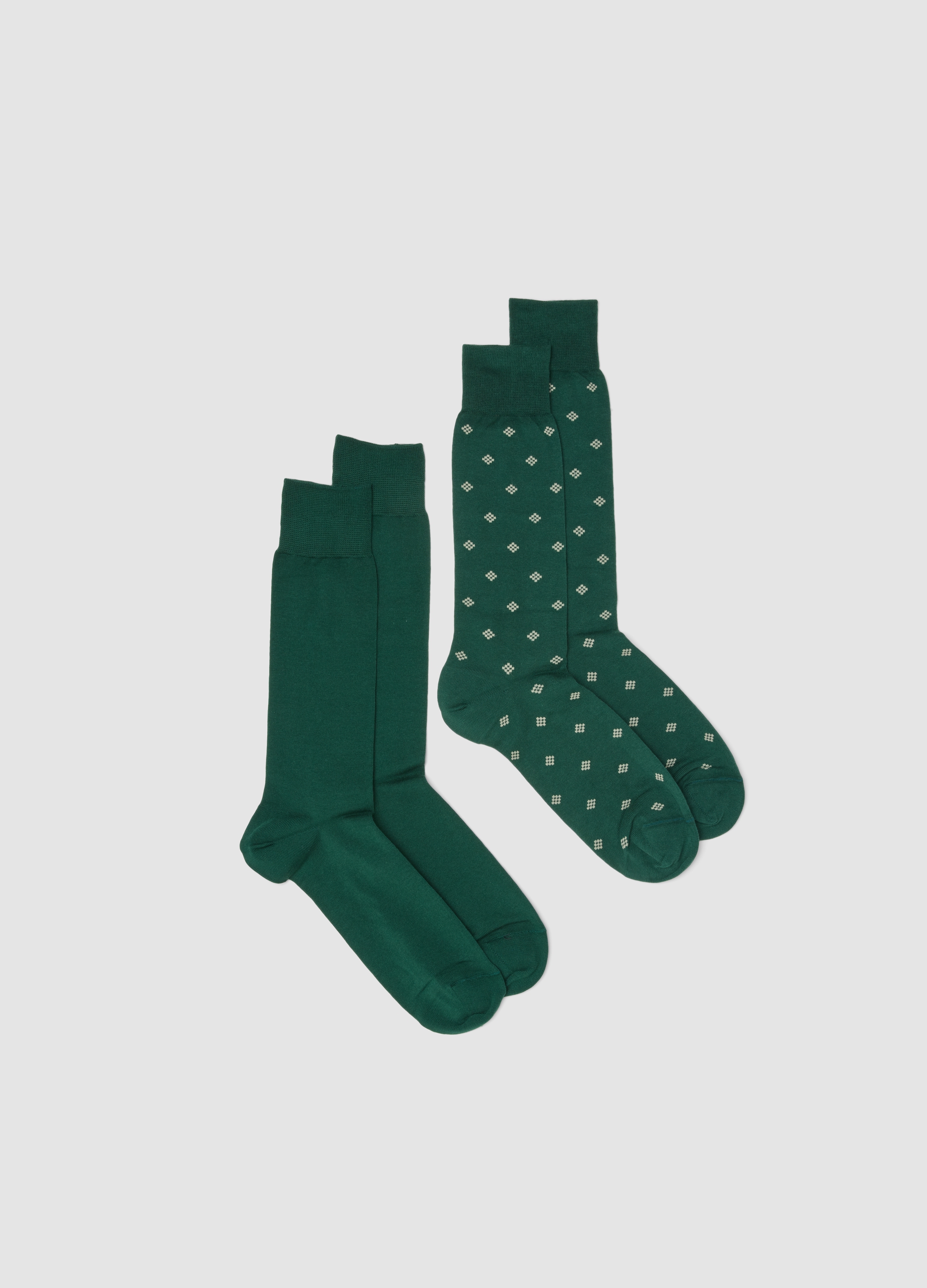 PIOMBO, Bipack Calzini In Misto Cotone Elasticizzato Verdi, Uomo, Verde, Taglia: 43-46