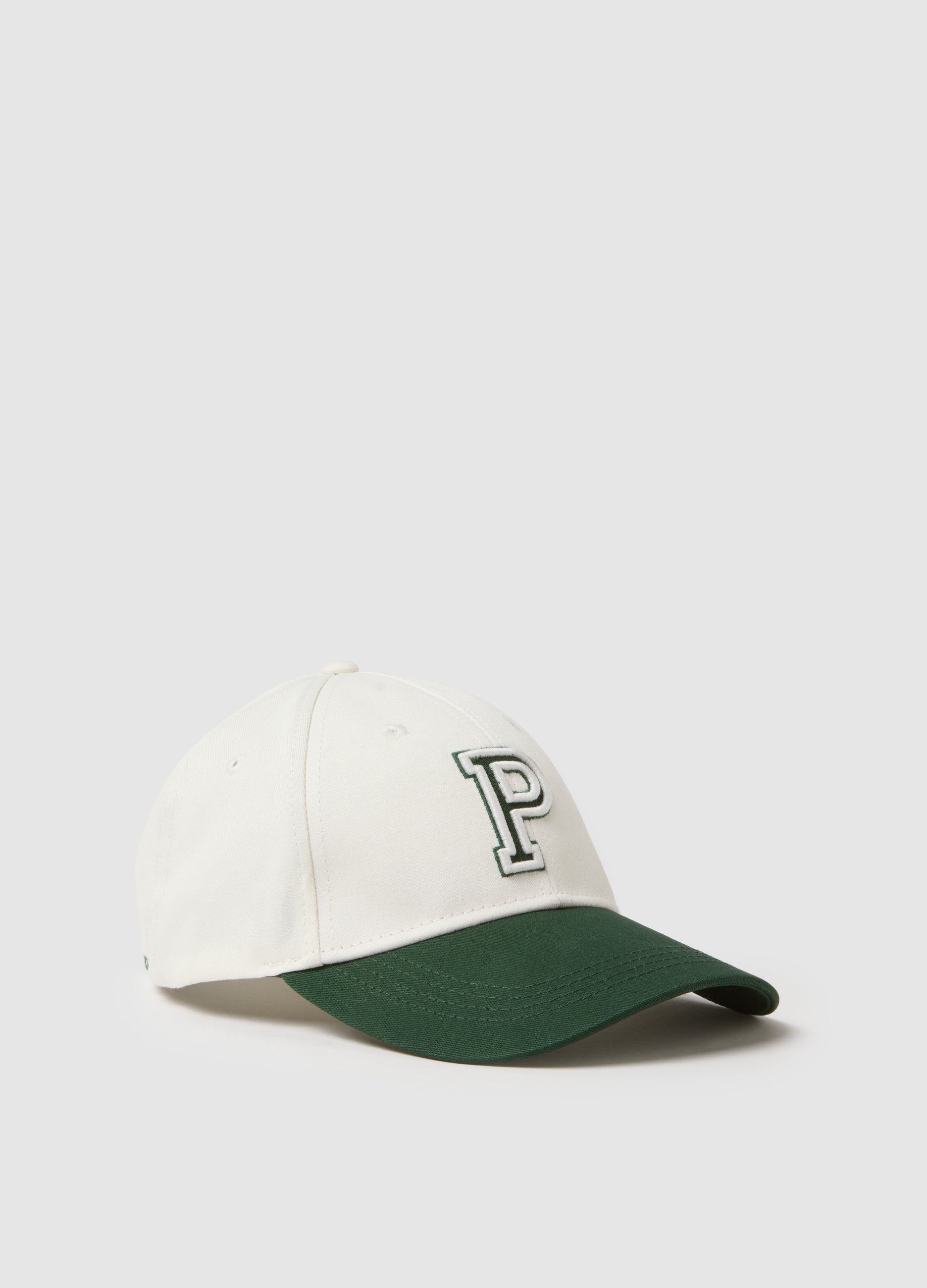 PIOMBO, Cappello Da Baseball In Puro Cotone Multicolor Con P Ricamata, Uomo, Multicolor, Taglia: ONE SIZE