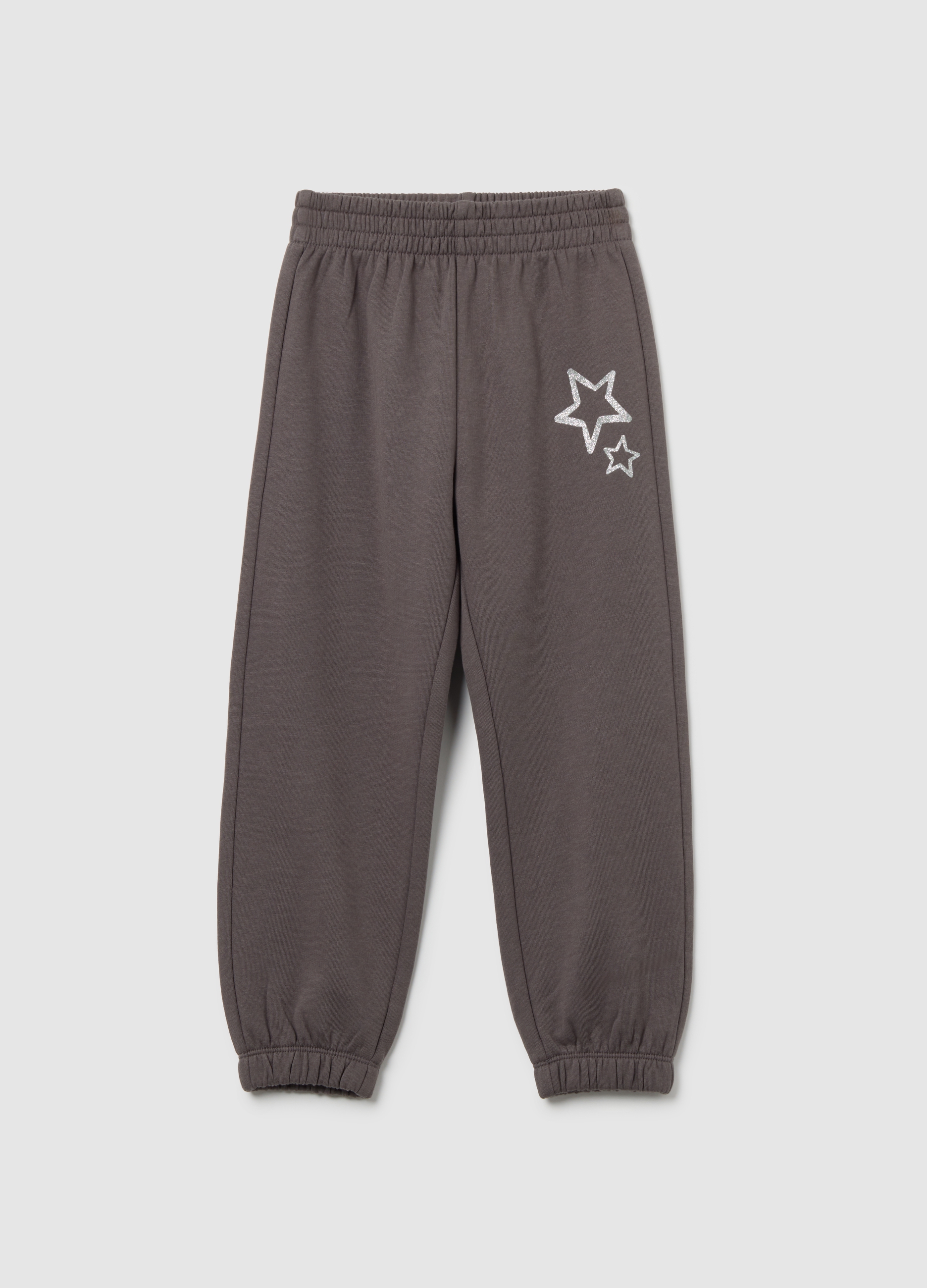 OVS KIDS, Pantalones Jogger De Niña En Puro Algodón Gris, Ajuste Regular, Niña, Gris claro, Talla: 7-8