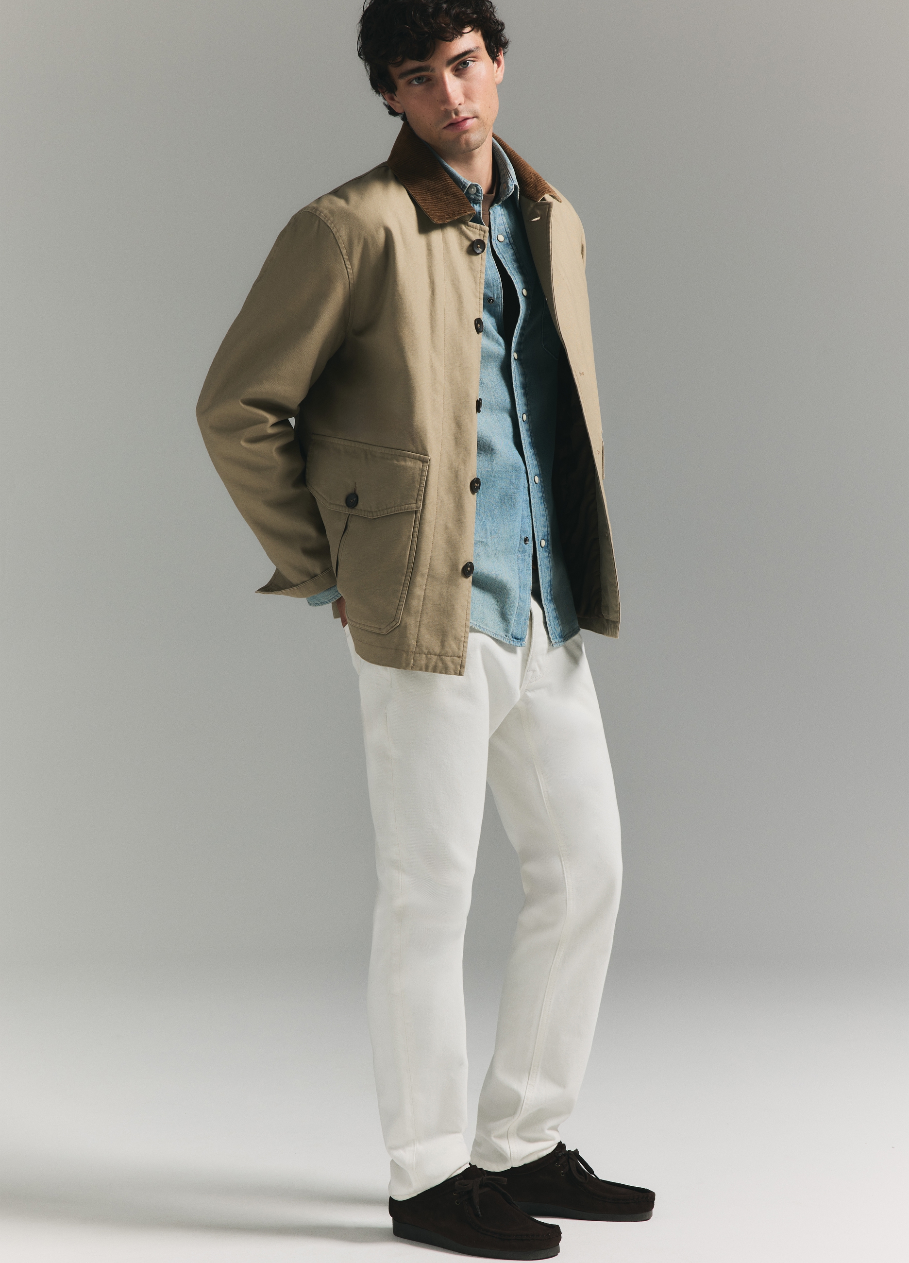 PIOMBO, Jeans Straight Fit In Twill Di Cotone, Uomo, Bianco, Taglia: 50