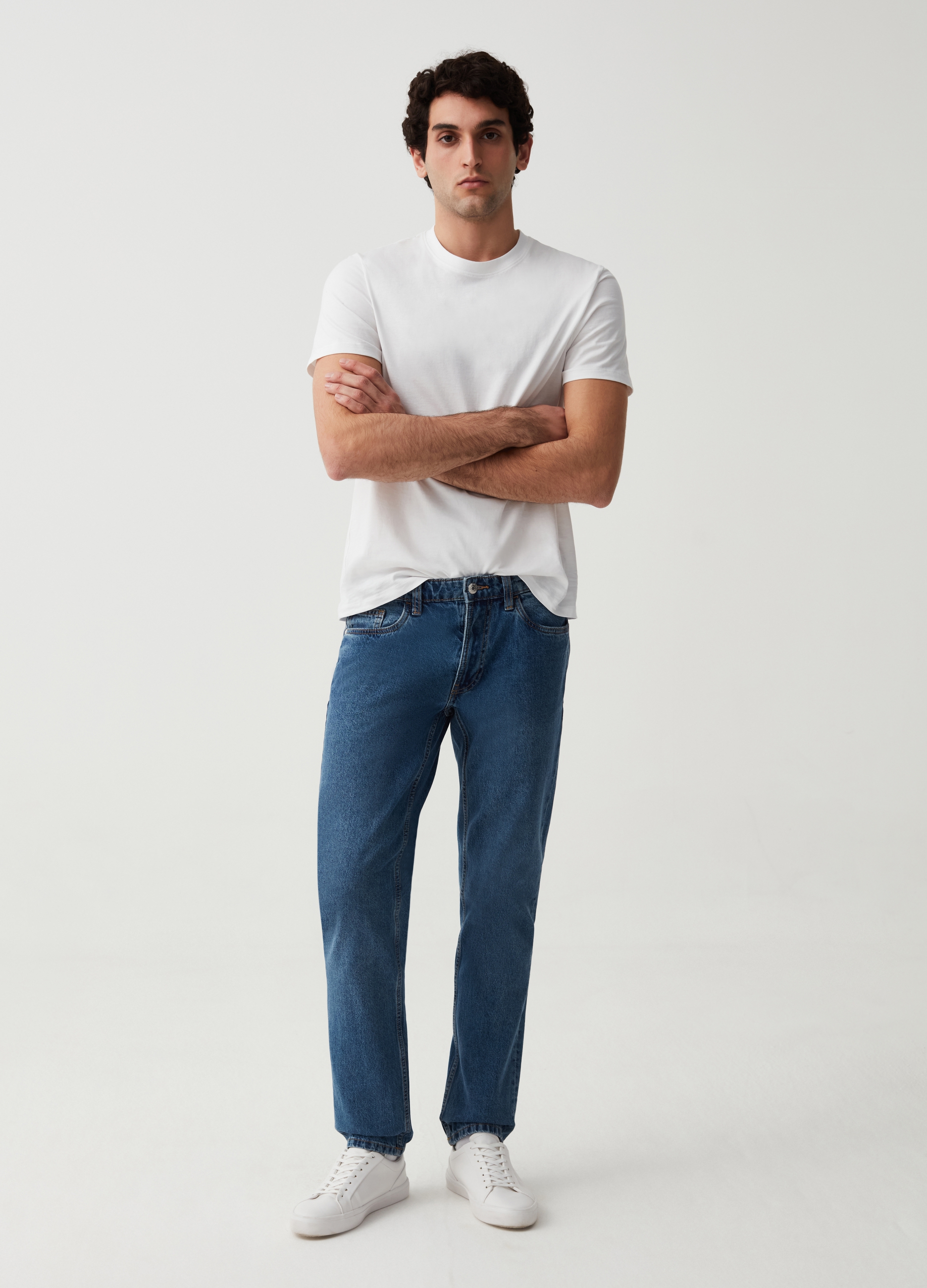 OVS , Jeans Slim Fit Cinque Tasche, Uomo, Denim, Taglia: 54