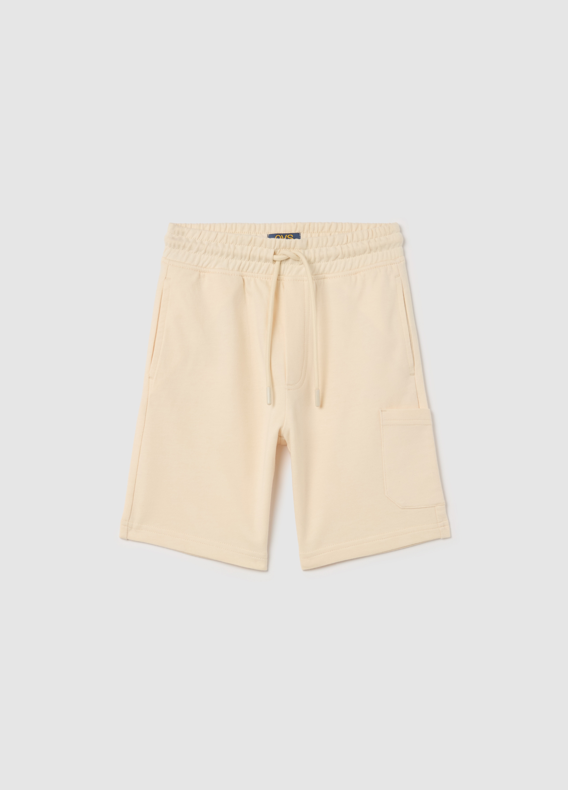 OVS, Bermuda In Cotone Con Coulisse, Bambino, Bianco, Taglia: 3-4