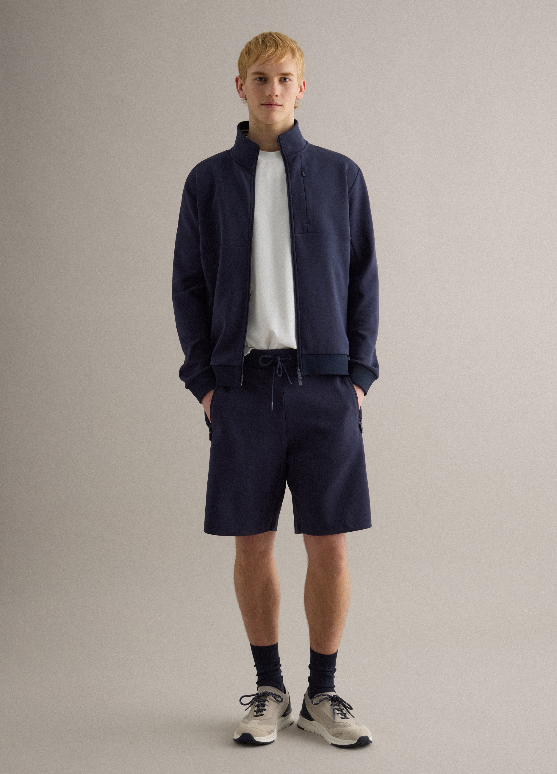 Piombo Tech, Bermudas Azules De Corte Regular En Mezcla De Algodón Elástico, Hombre, Blu Bluette, Talla: XL