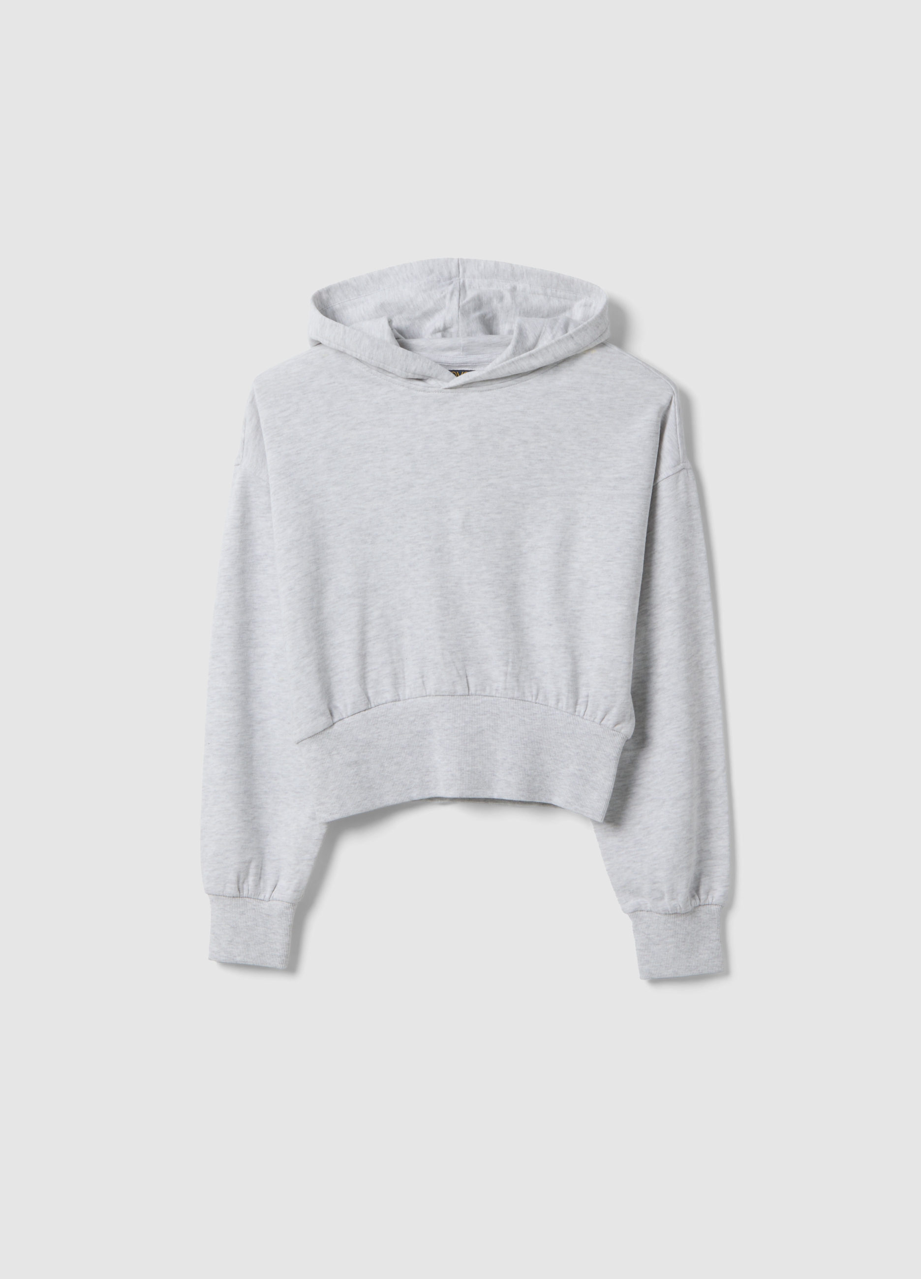 OVS KIDS, Sudadera Con Capucha De Algodón Puro Violeta Para Chica, Ajuste Relajado, Niña, Gris claro, Talla: 14-15