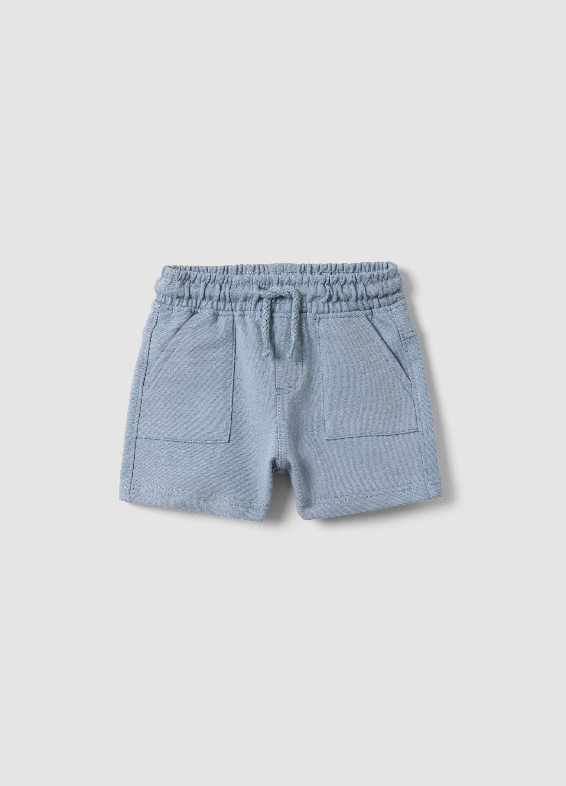 FAGOTTINO, Shorts Azul De Puro Algodón Para Niño, Ajuste Regular, Niño, Azul Bebé, Talla: 24-30