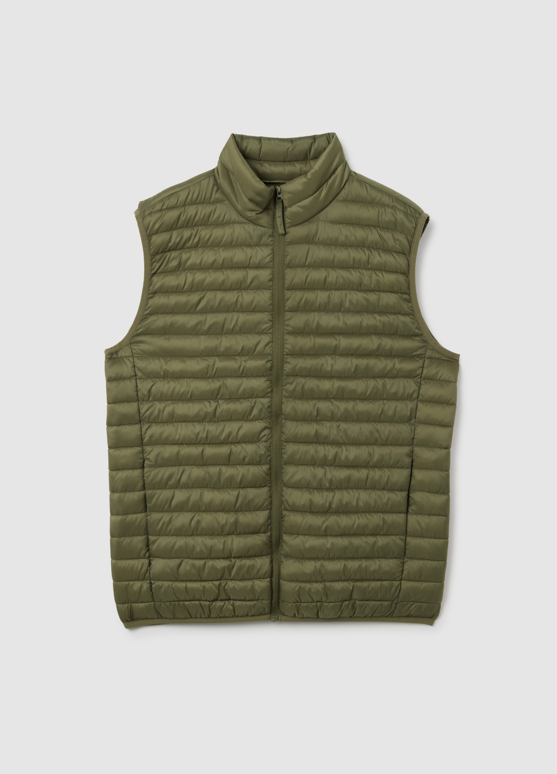 Chaleco Verde Regular Fit Con Mezcla, Hombre, Verde oscuro, Talla: M