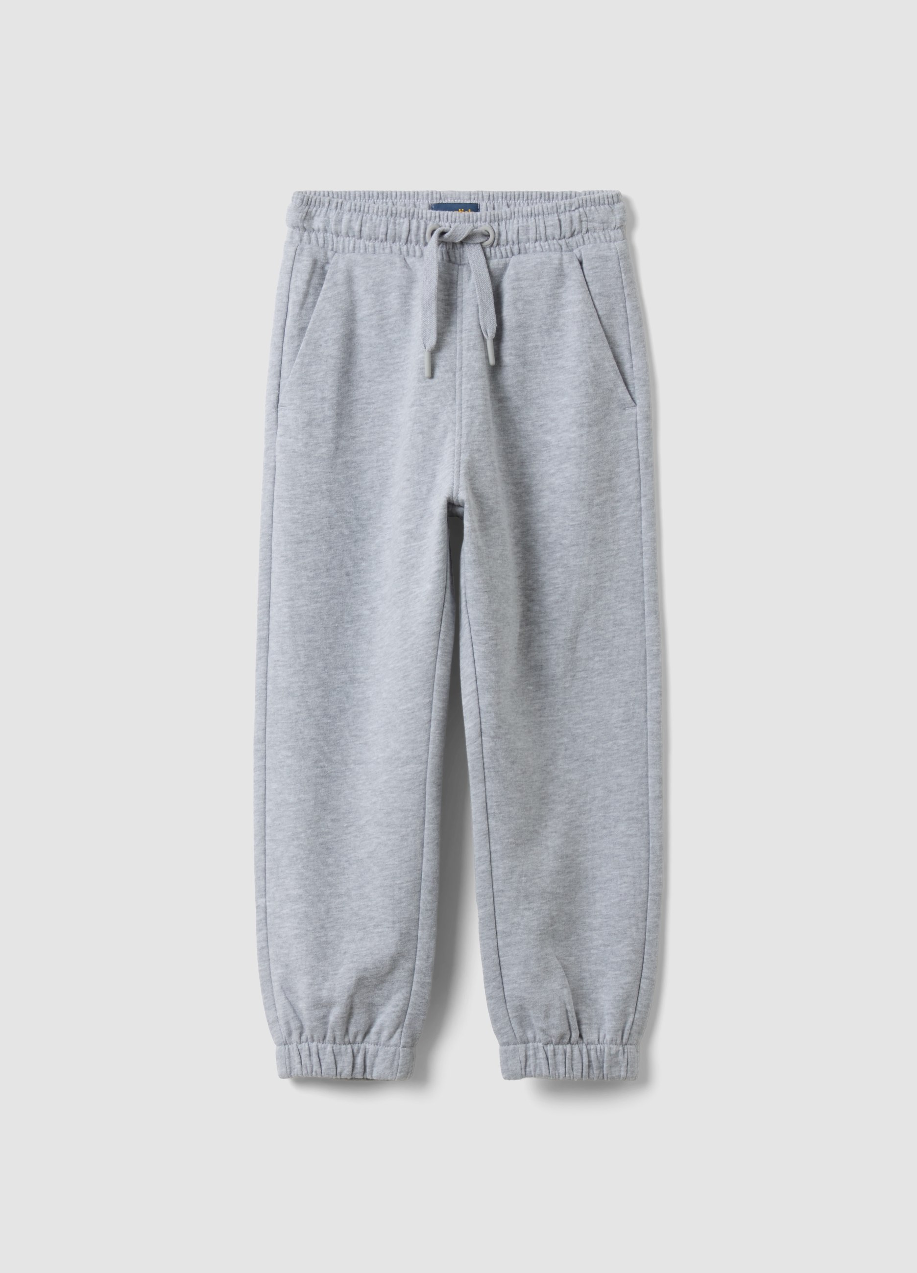 OVS KIDS, Pantaloni Jogger Grigi In Cotone Organico, Bambino, Grigio, Taglia: 3-4