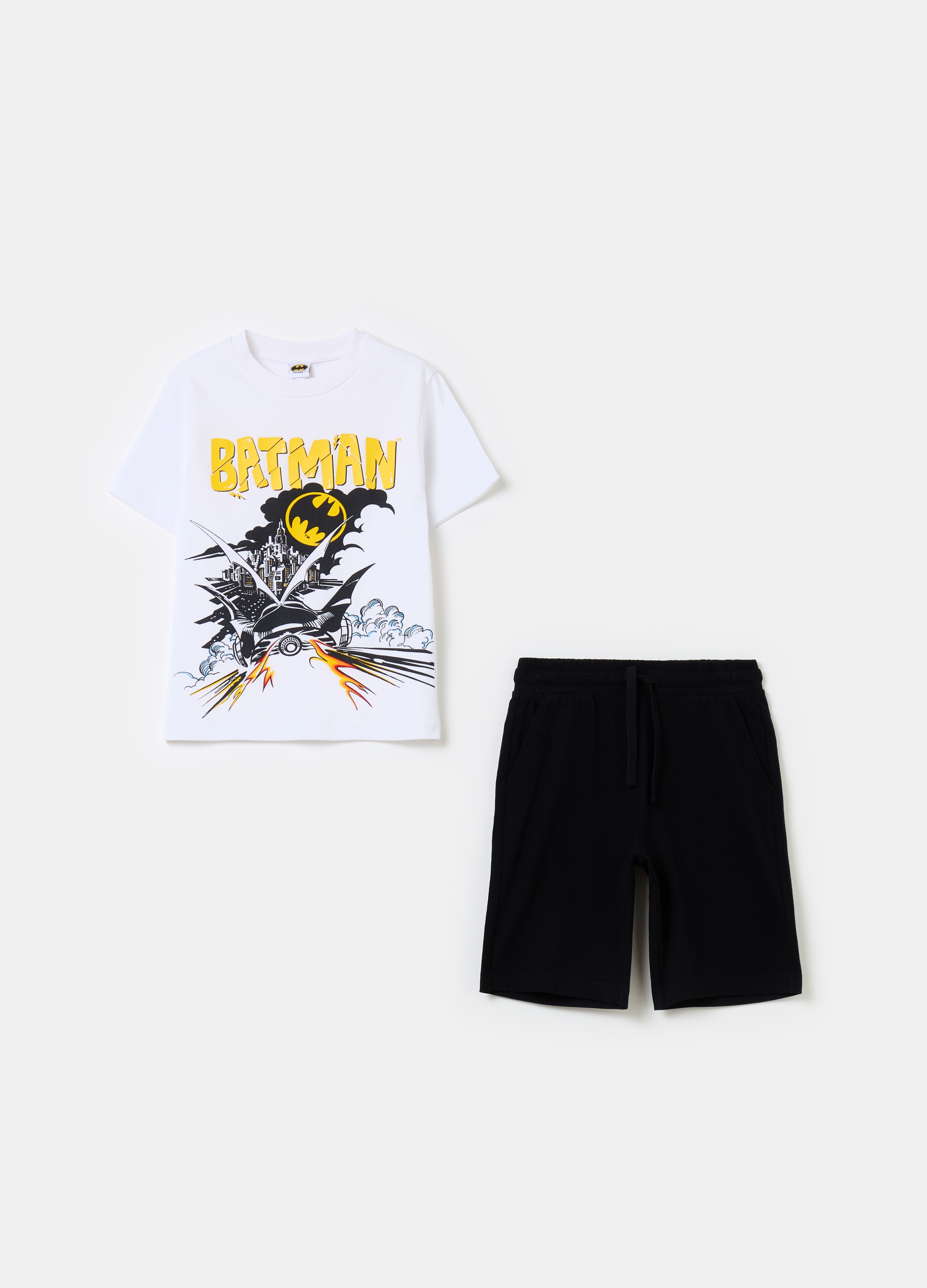 OVS, Jogging Set In Cotone Stampa Batman, Bambino, Multicolor, Taglia: 7-8