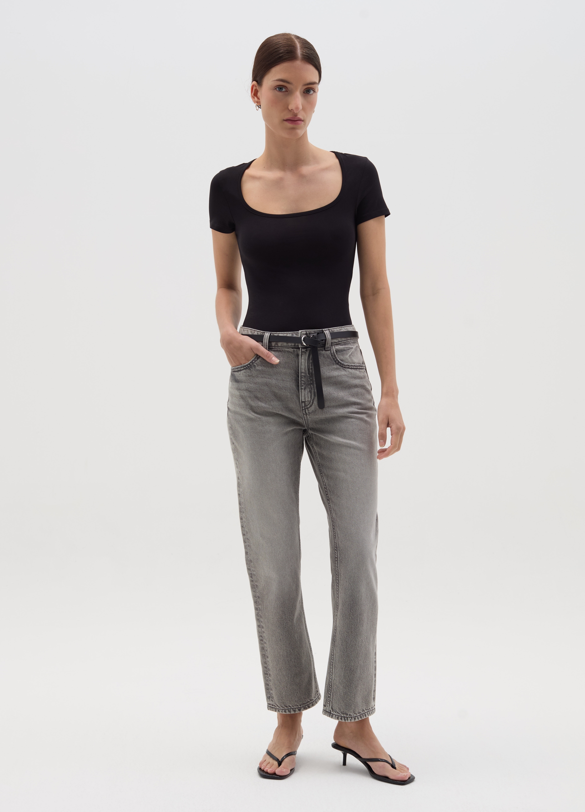 OVS , Body Maniche Corte Tinta Unita, Donna, Nero, Taglia: XS