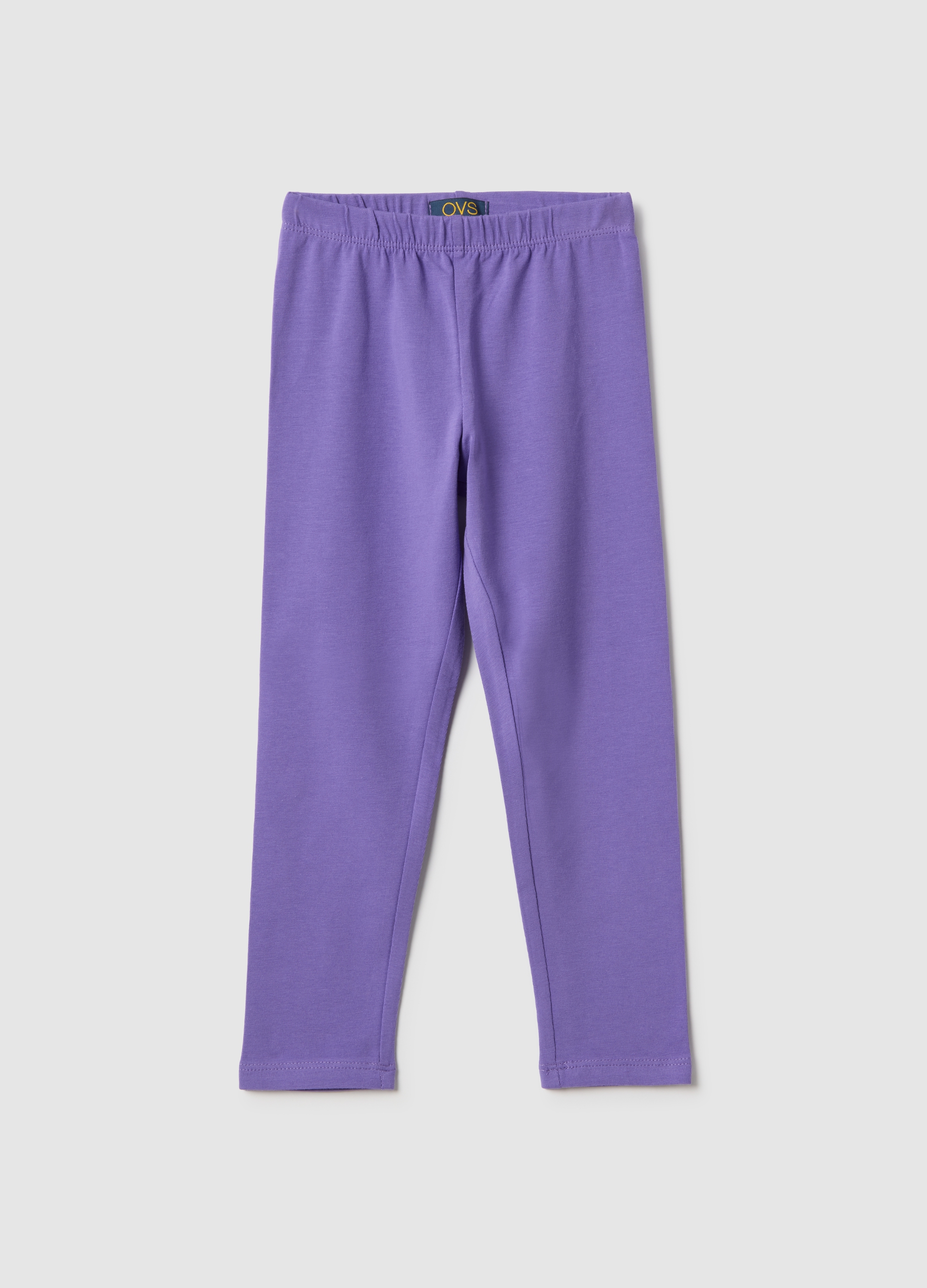 OVS KIDS, Leggings Violeta De Algodón Elástico Para Niña, Ajuste Slim, Niña, Berenjena, Talla: 6-7