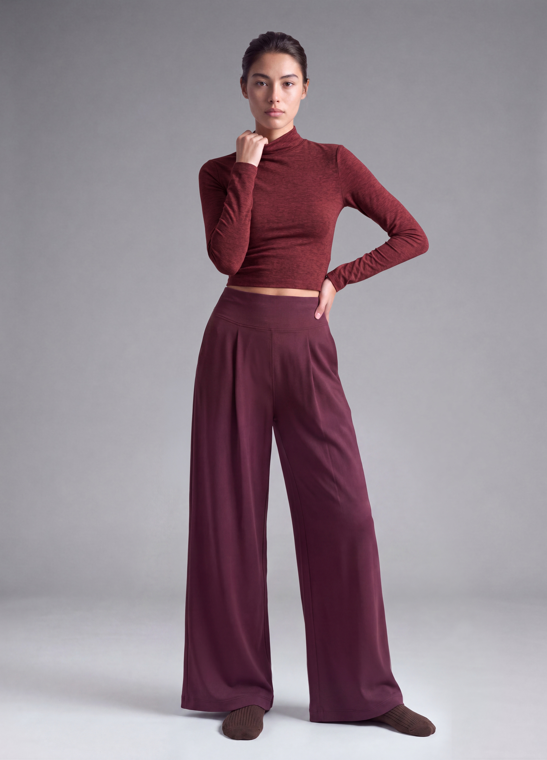 Altavia Studio, Pantaloni Sportivi Viola In Tessuto Elasticizzato Wide Leg Altavia Studio, Donna, Viola, Taglia: XL