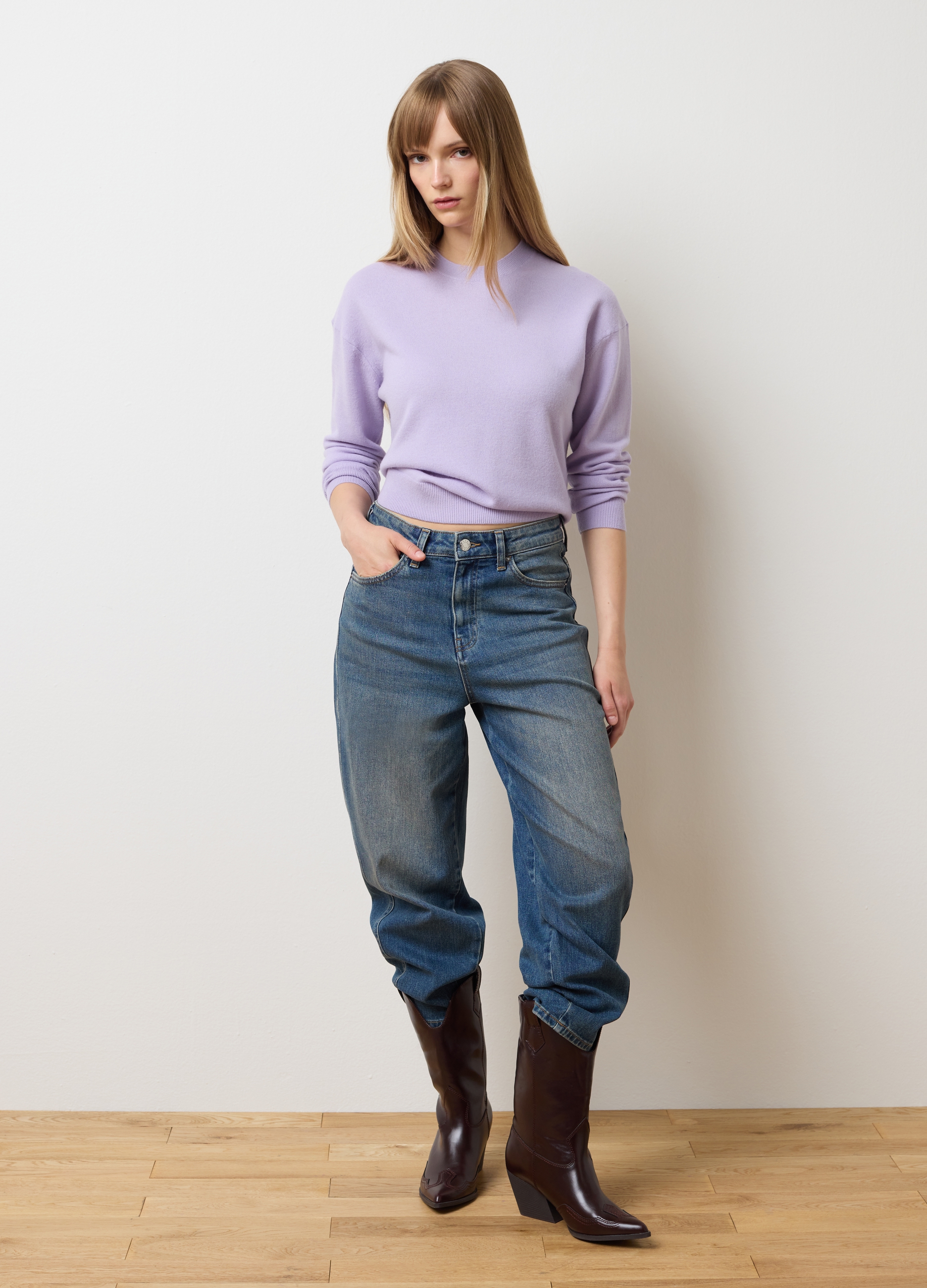 OVS, Suéter Violeta De Pura Lana Ajuste Regular, Mujer, Lila, Talla: 40