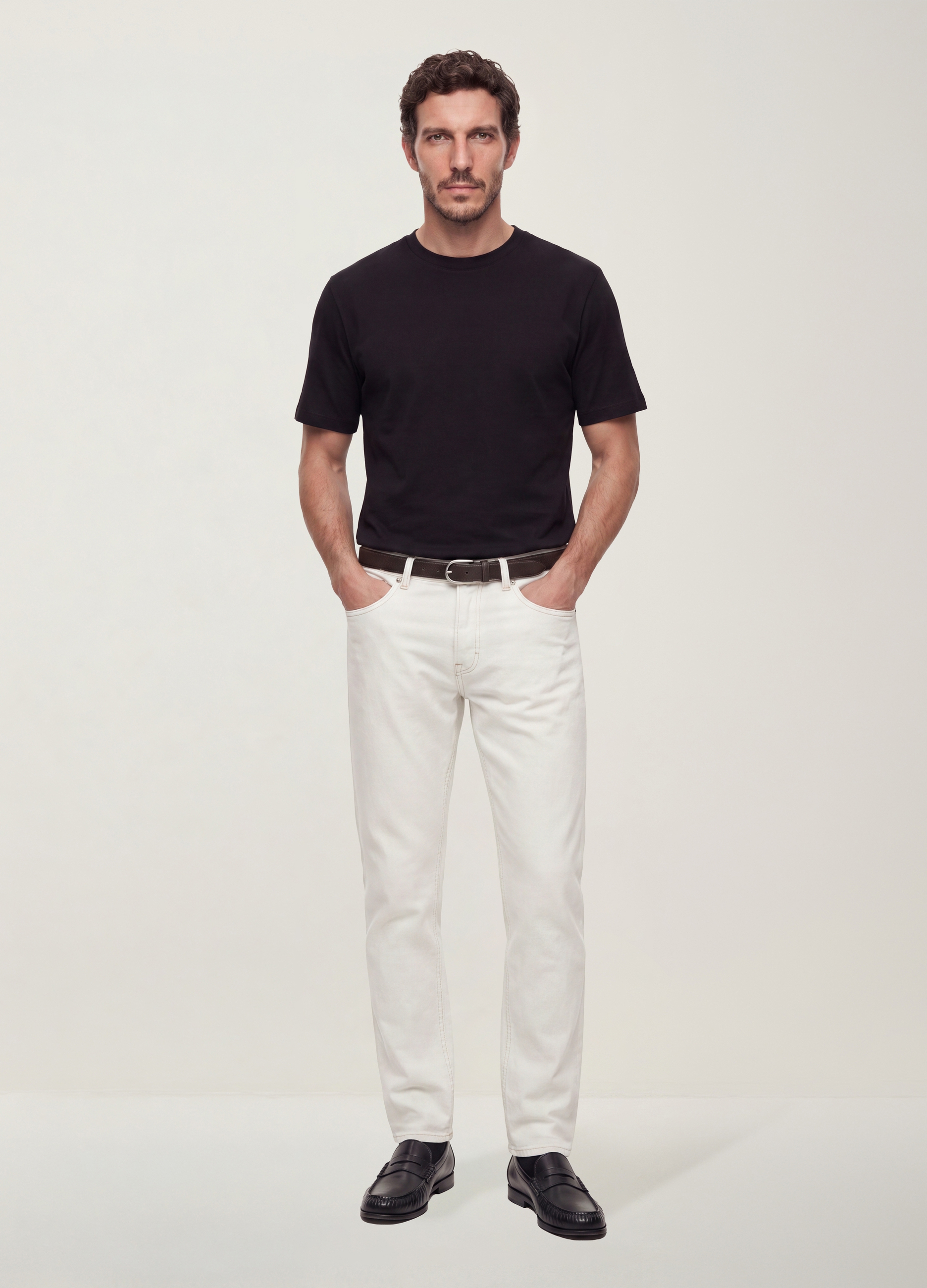 REPUBLIC OF DENIM, Jeans Bianchi Slim Fit In Cotone Elasticizzato, Uomo, Bianco, Taglia: 44