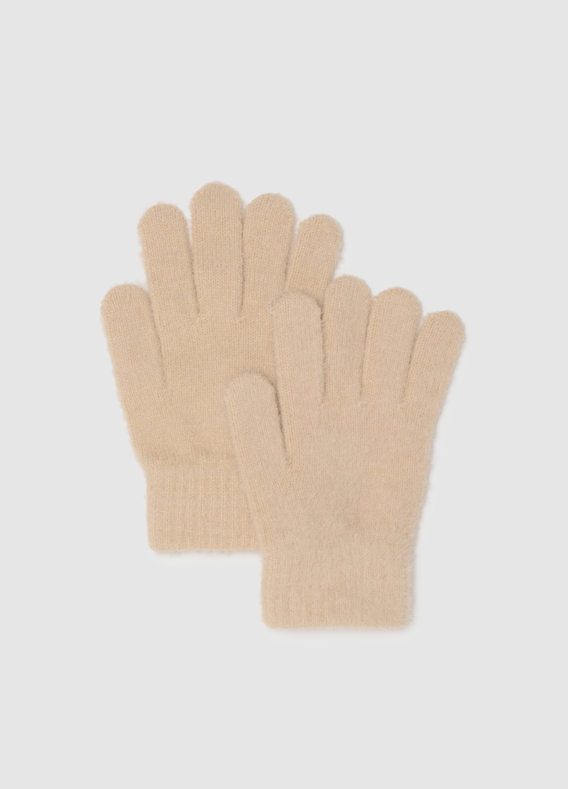 Guanti Beige Senza Dita, Mujer, Beige Jaspeado, Talla: FASUL