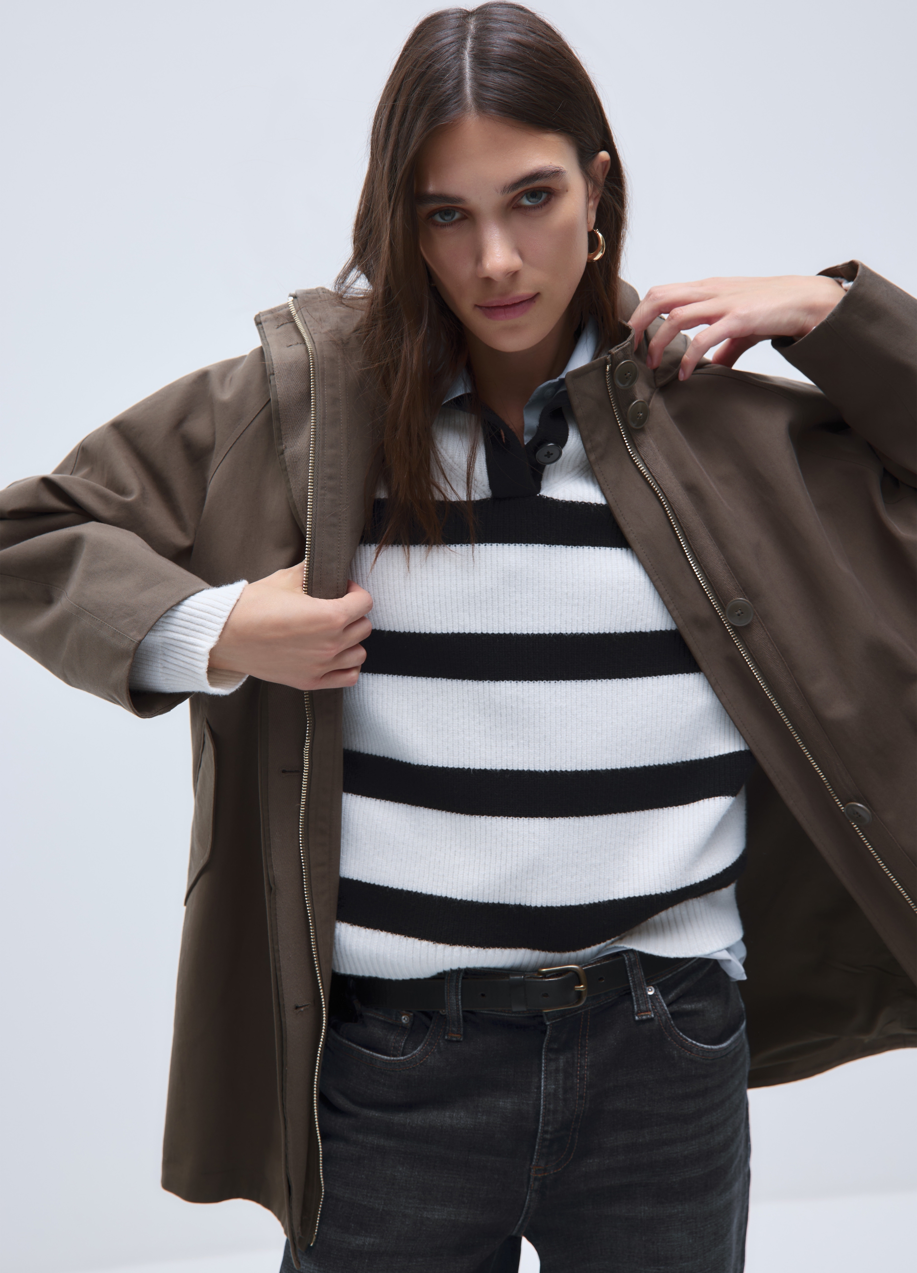 OVS, Giacca In Misto Cotone Marrone Regular Fit, Donna, Marrone, Taglia: S