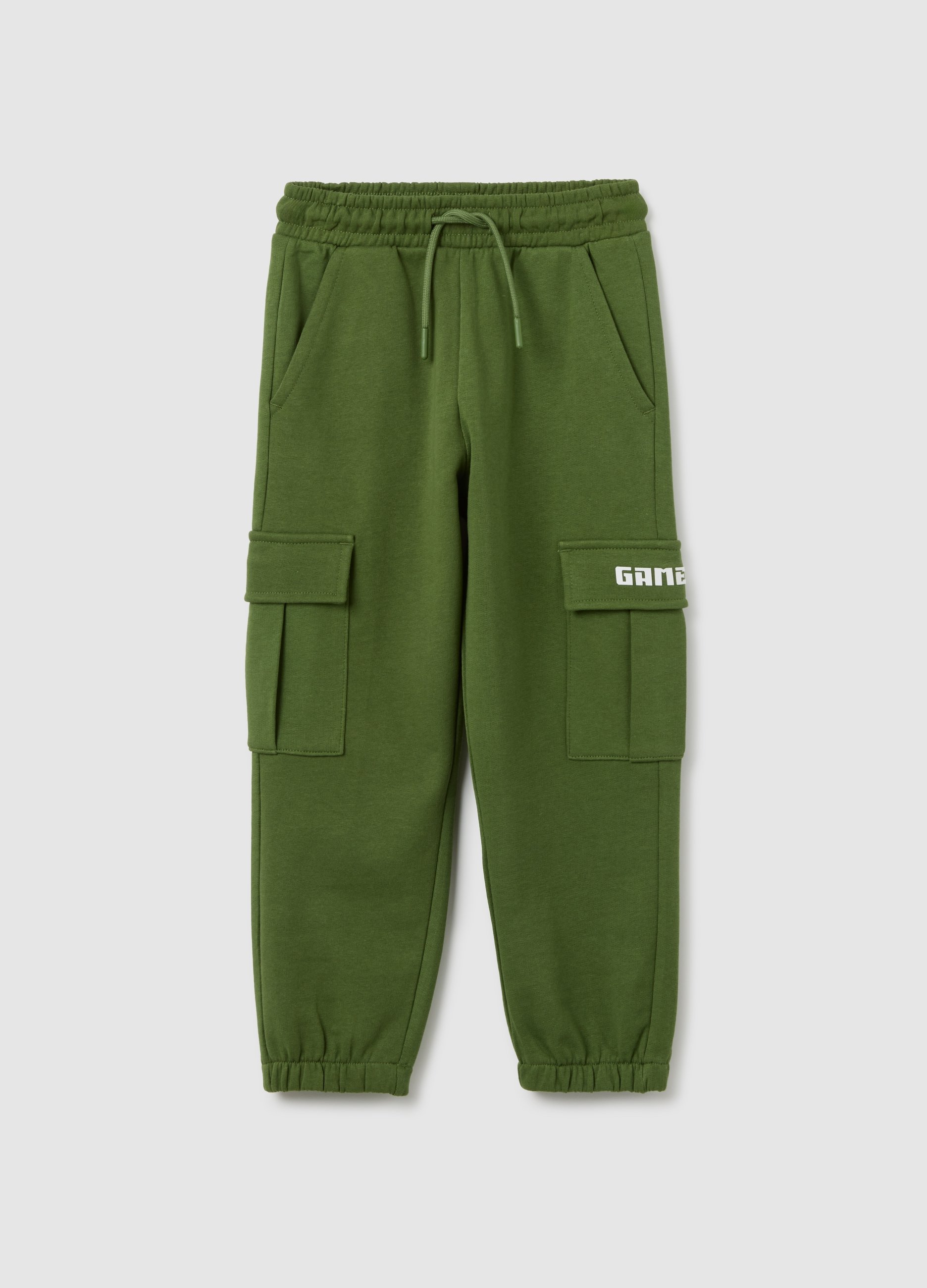 Pantalones Infantiles De Algodón Verde Regular Fit, Niño, Verde oscuro, Talla: 6-7