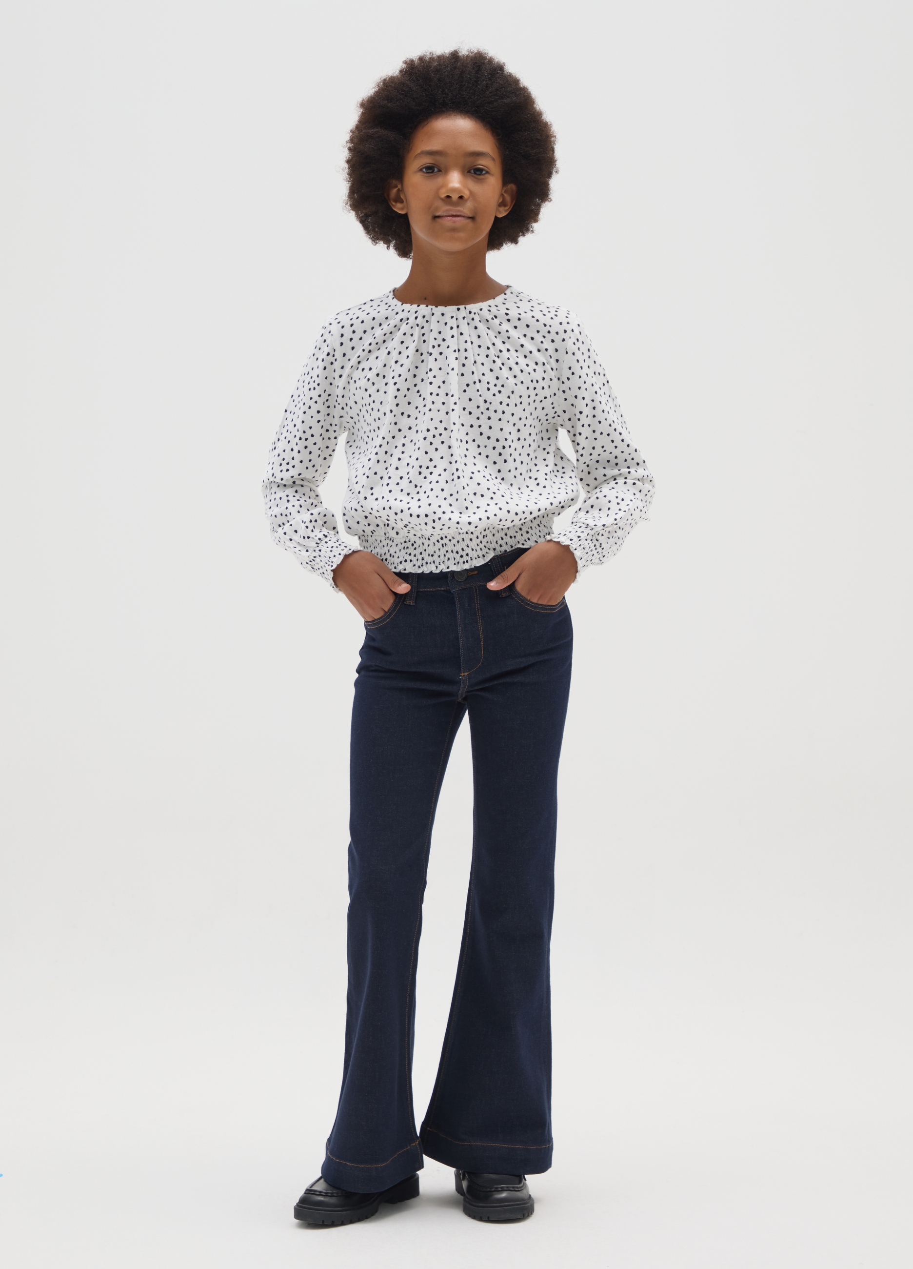 REPUBLIC OF DENIM, Jeans Da Ragazza In Denim Blu Flare, Bambina, Blu, Taglia: 14-15