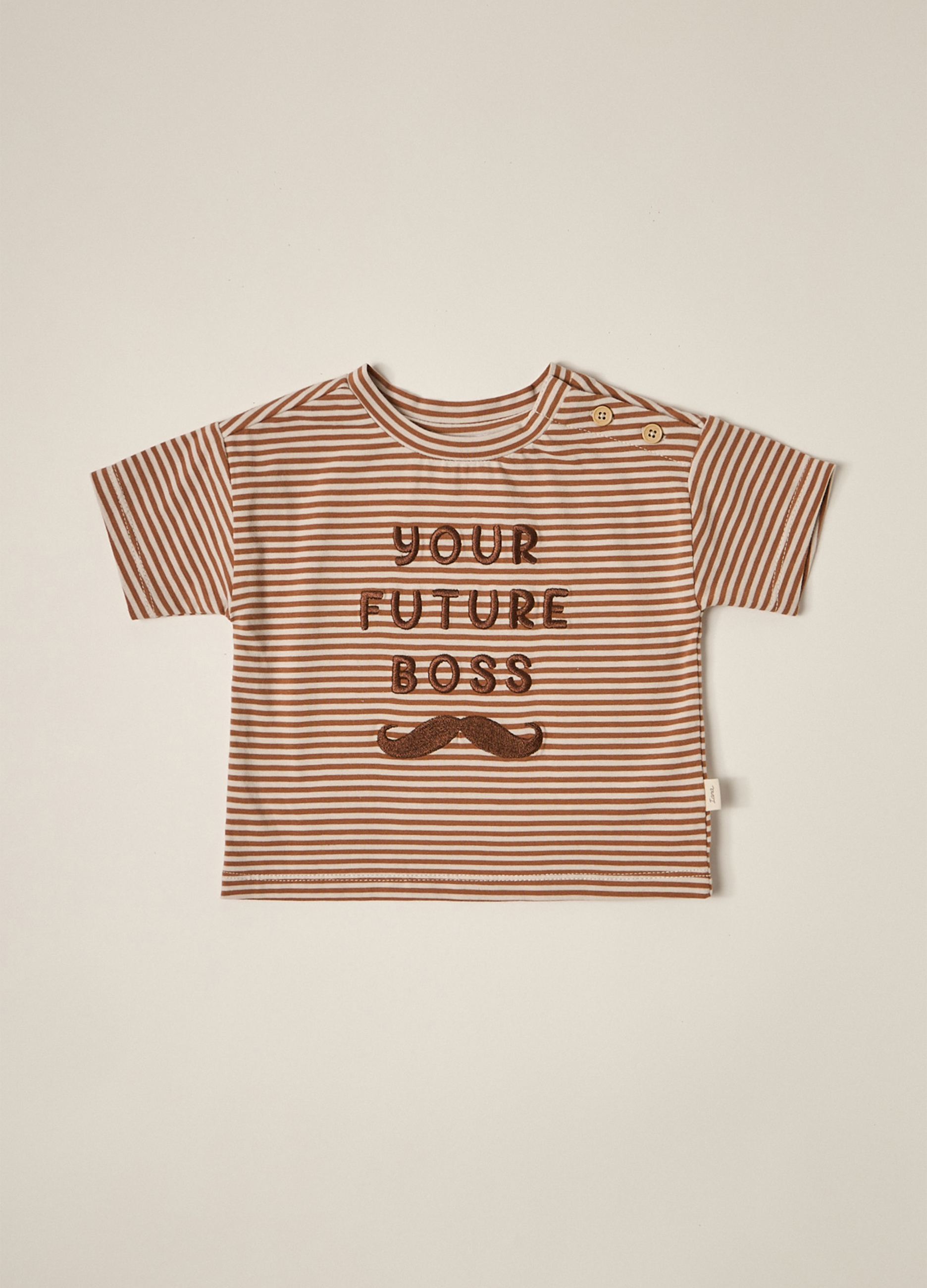 OVS, T-shirt In Cotone Stretch Iana Neonato, Marrone, Taglia: 6