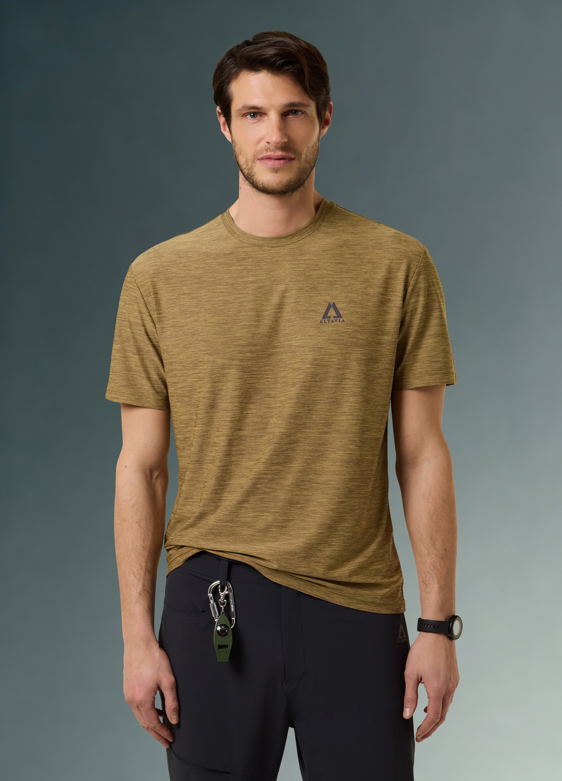 ALTAVIA, T-shirt Tecnica Altavia With Deborah Compagnoni, Hombre, Amarillo ocre, Talla: S