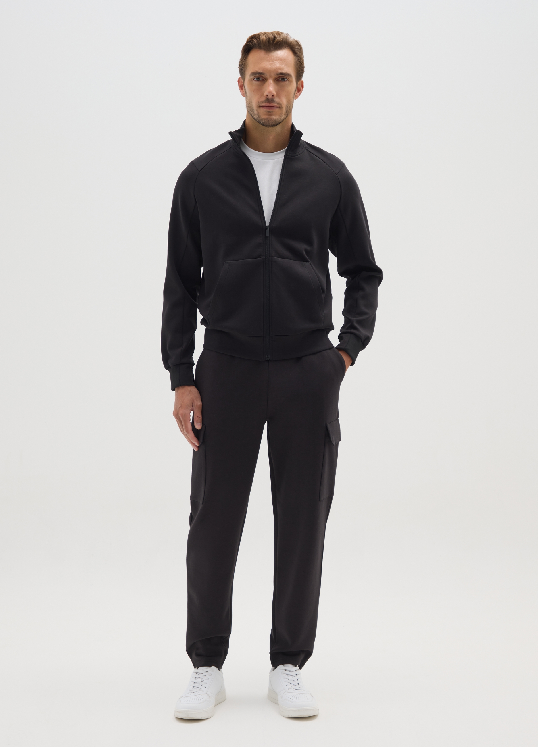 OVS, Pantalones Regular Fit En Mezcla De Algodón Negro, Hombre, Gunmetal, Talla: S