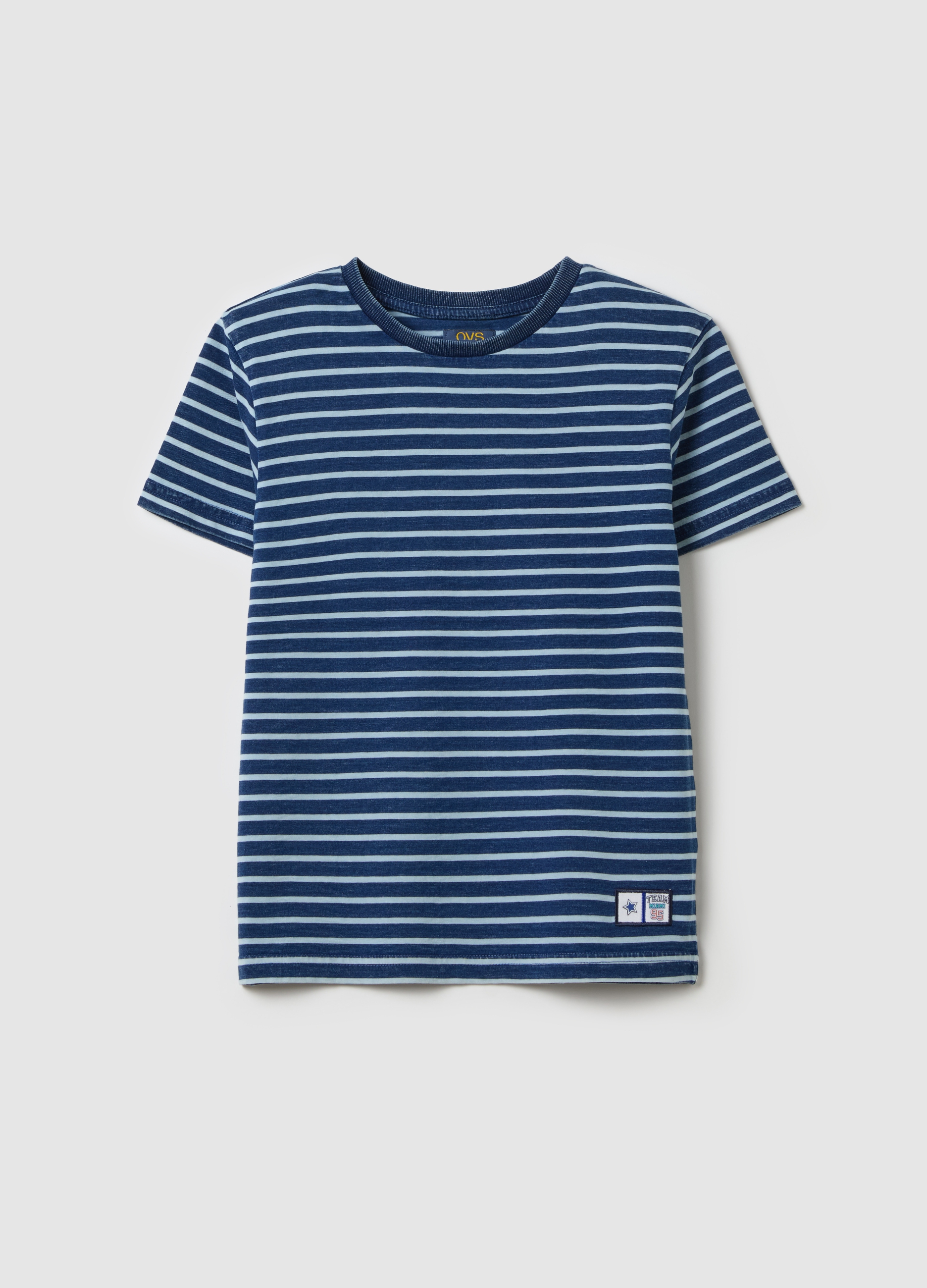 OVS, T-shirt In Fantasia A Righe, Bambino, Multicolor, Taglia: 3-4