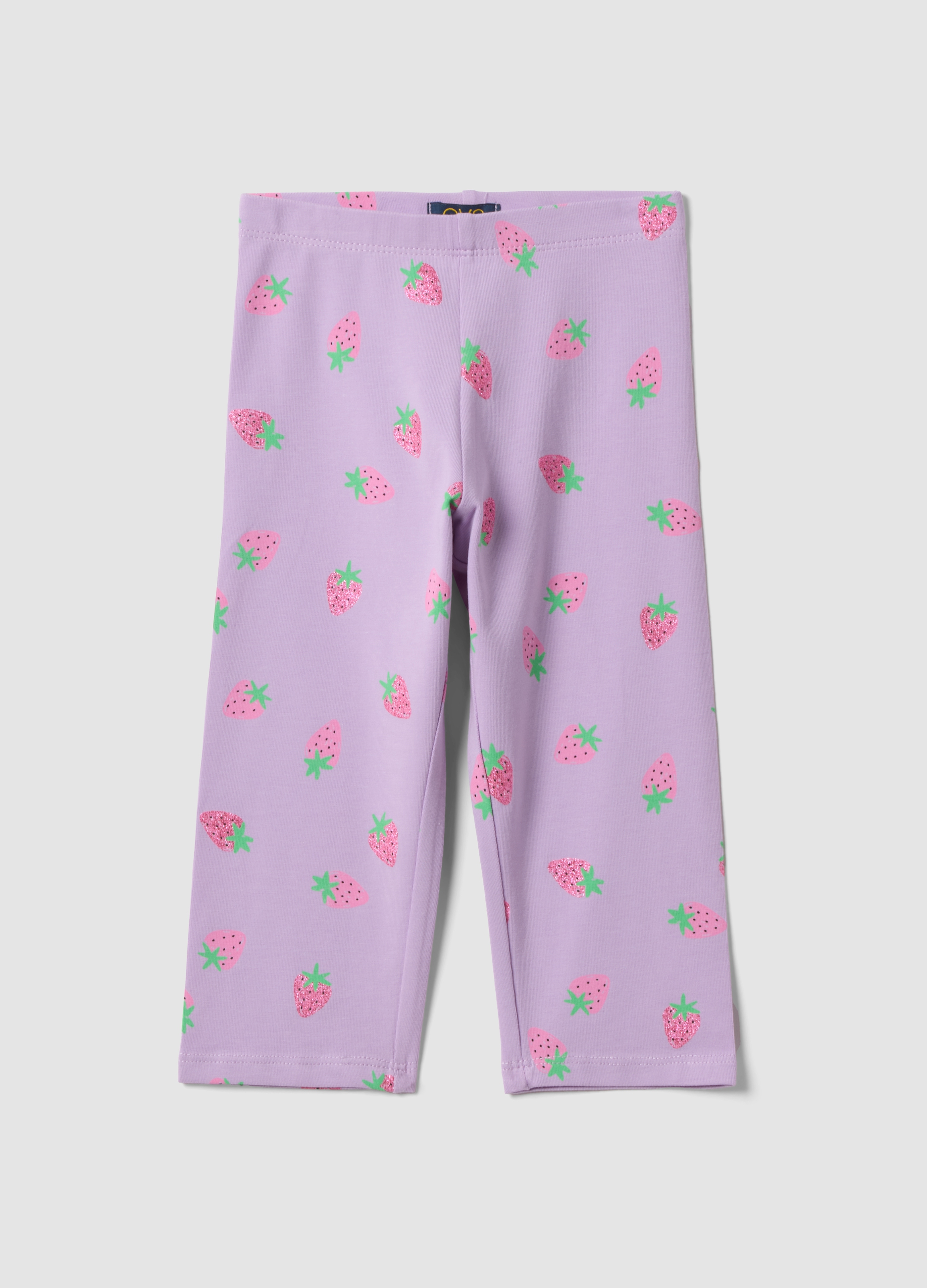 OVS KIDS, Leggings Ajustados Violeta De Algodón Orgánico Elástico Para Niña, Niña, Lavanda, Talla: 6-7