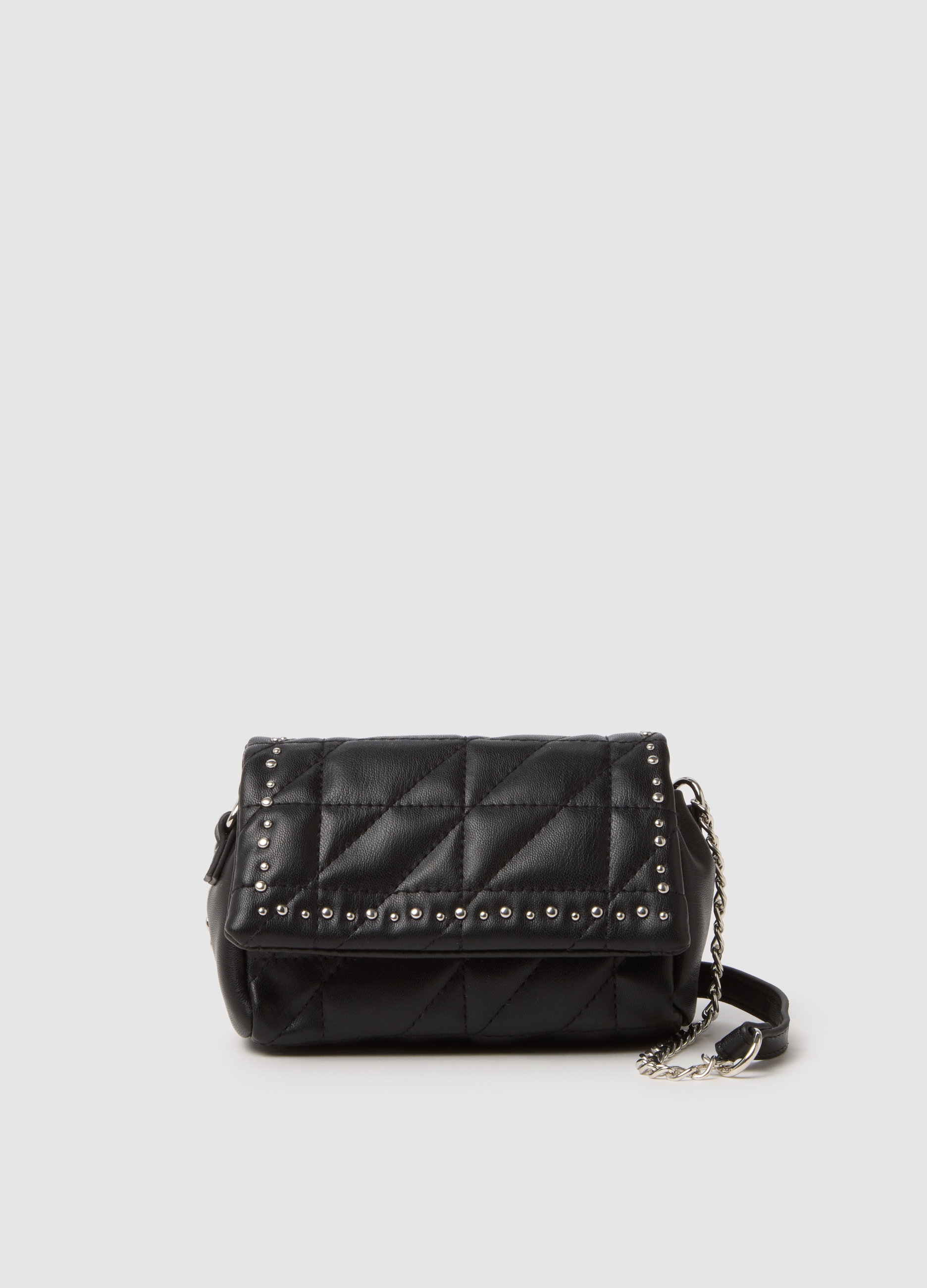Bolso Para Niña Negro Con Tachuelas, Niña, Gunmetal, Talla: FASUL