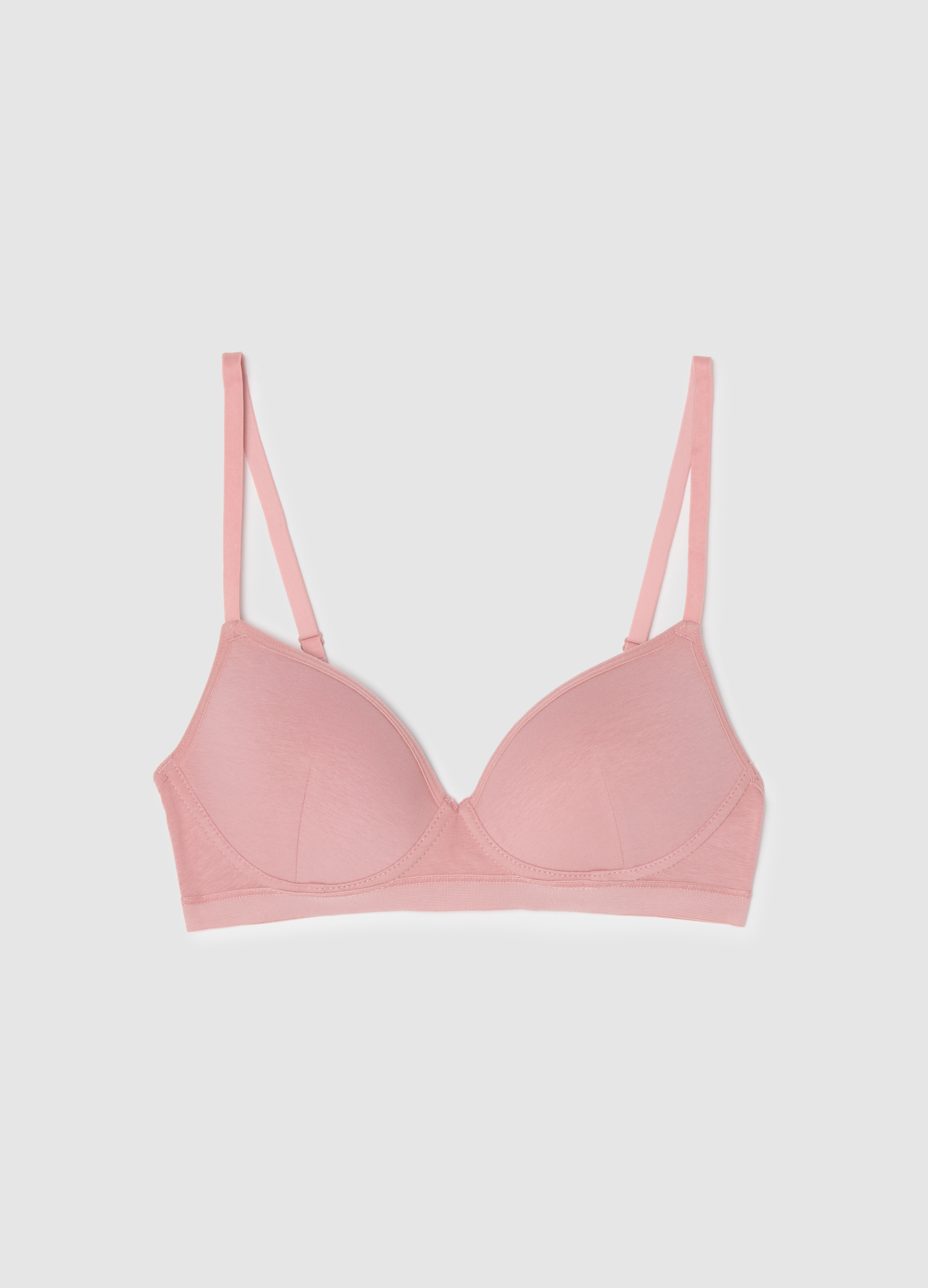 Reggiseno In Cotone Elasticizzato Rosa, Mujer, Rosa Claro, Talla: 4B