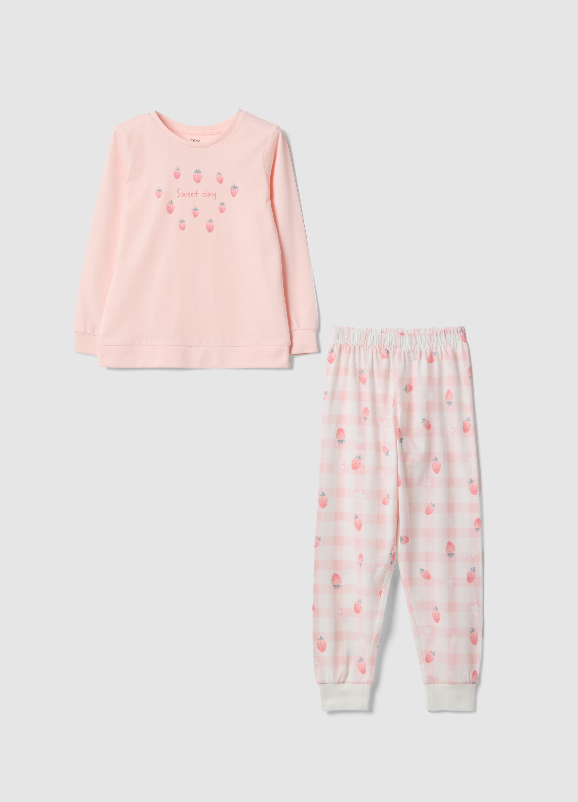 OVS KIDS, Pijama Rosa De Algodón Orgánico, Niña, Beige, Talla: 3-4
