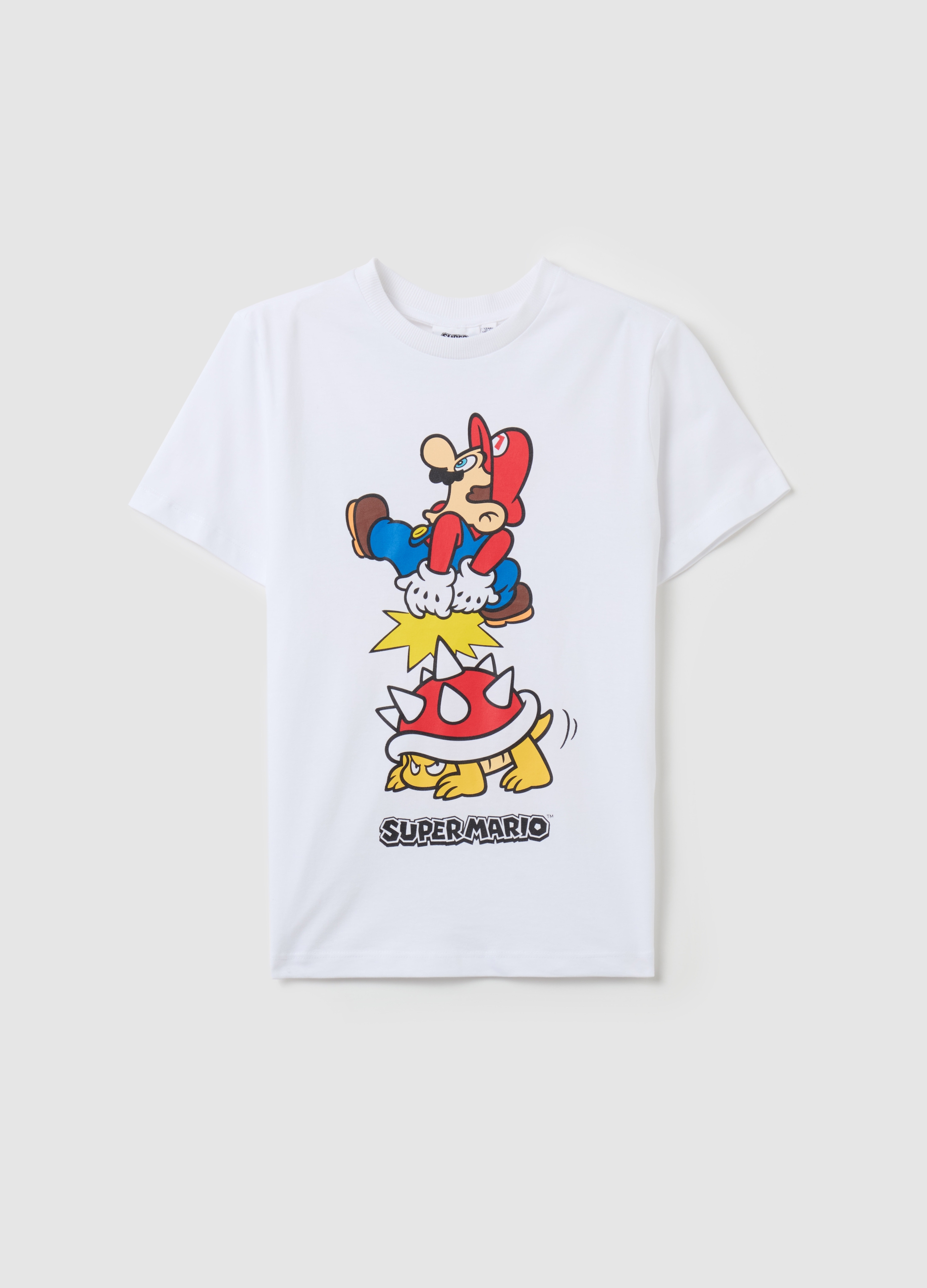 OVS KIDS, T-shirt In Cotone Con Stampa Super Mario™, Bambino, Bianco, Taglia: 13-14