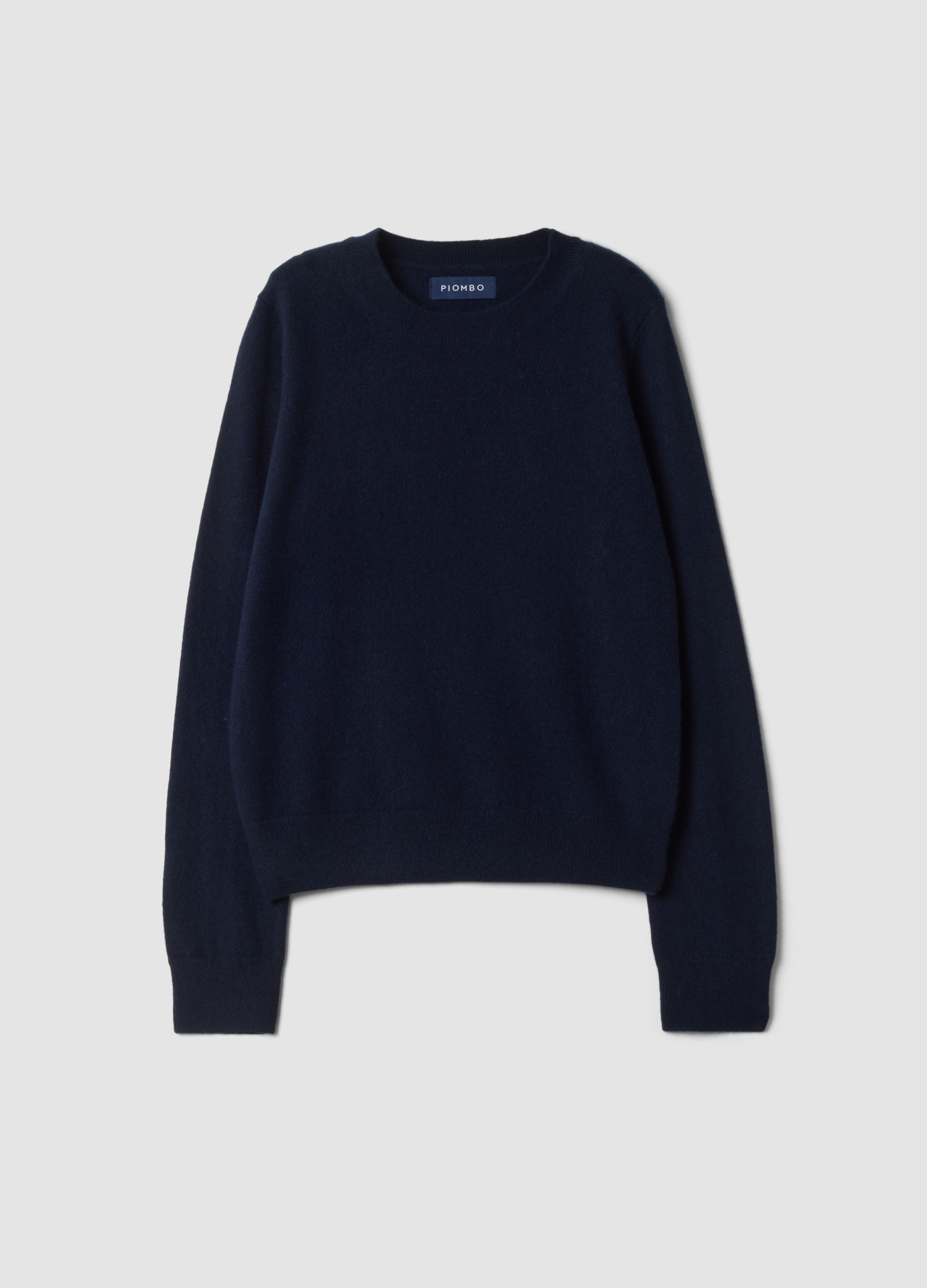 Piombo Contemporary, Maglia Blu In Puro Cashmere A Girocollo, Donna, Blu, Taglia: XL