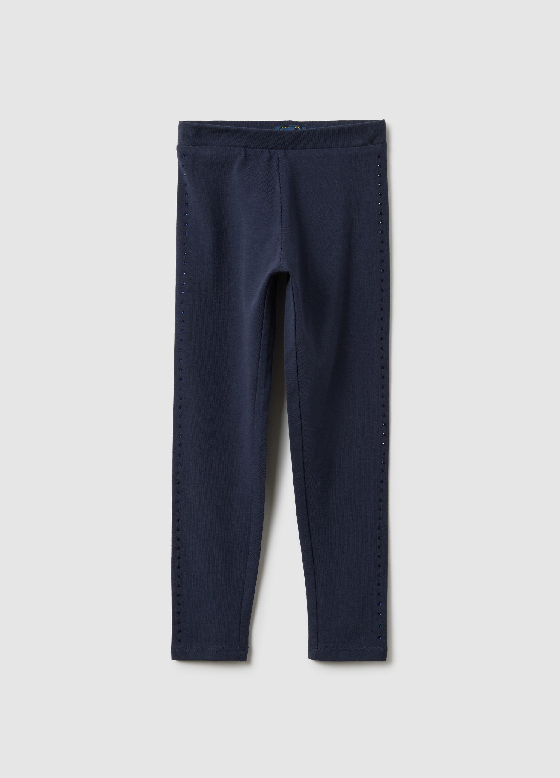 OVS KIDS, Leggings Ajustados De Algodón Elástico Azul Para Niña, Niña, Azul oscuro, Talla: 9-10