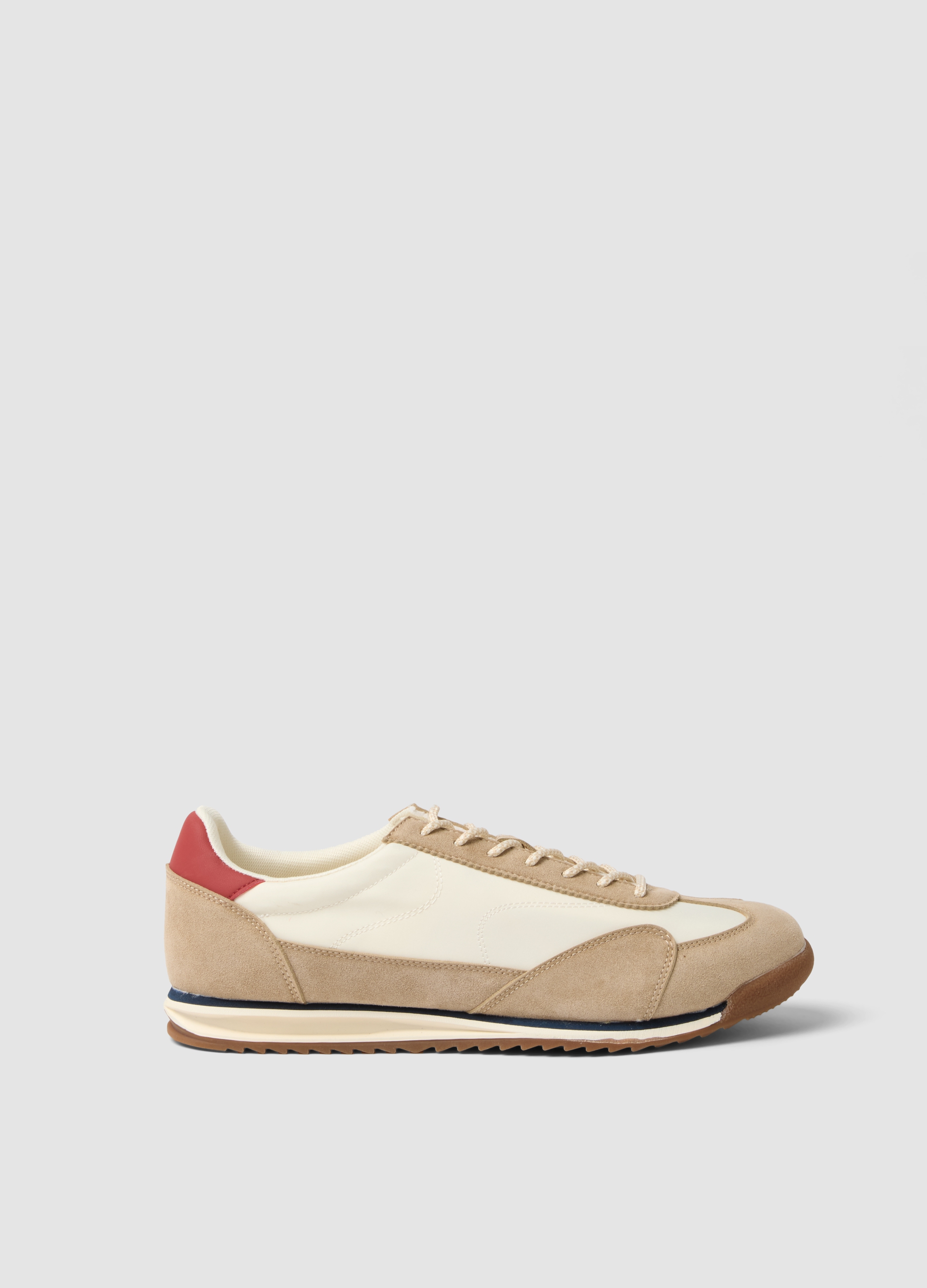 Zapatillas Multicolor De Piel Genuina Con Suela Ligera, Hombre, Blanco/beige, Talla: 43