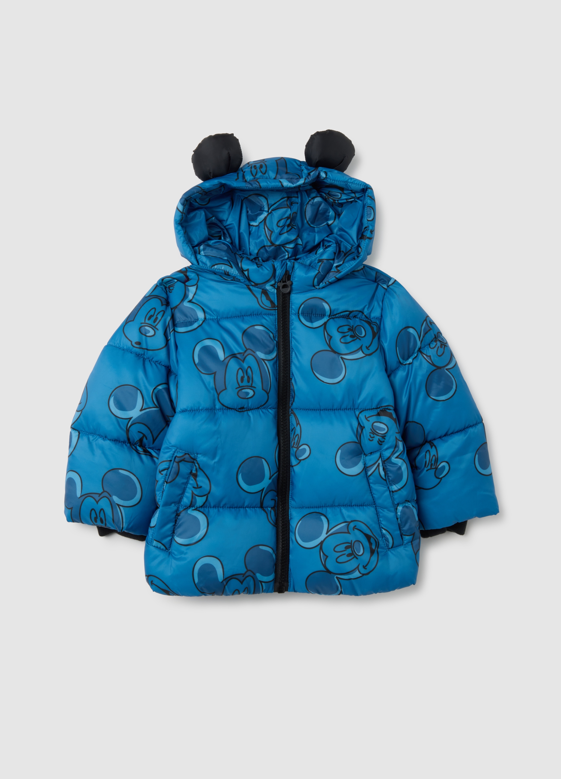 OVS, Chaqueta Infantil Azul Regular Fit En Tejido Mixto Con Capucha, Niño, Azul claro, Talla: 9-12