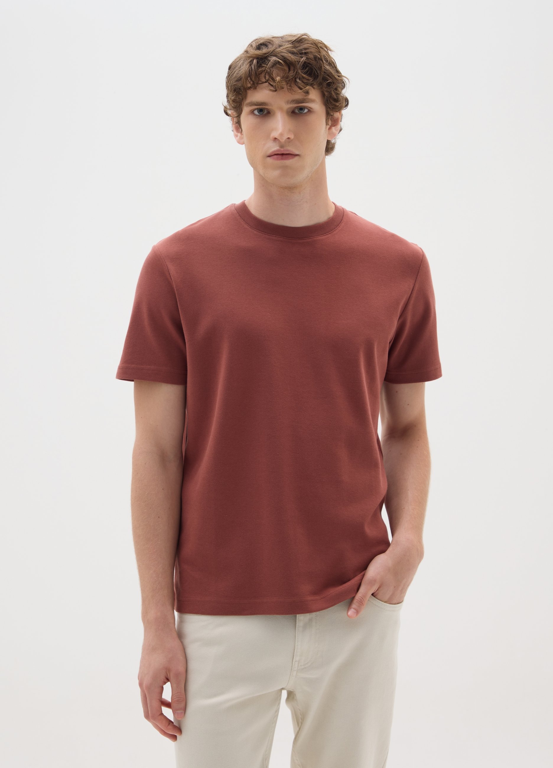 OVS, T-shirt In Puro Cotone Blu Regular Fit, Uomo, Blu, Taglia: XXL