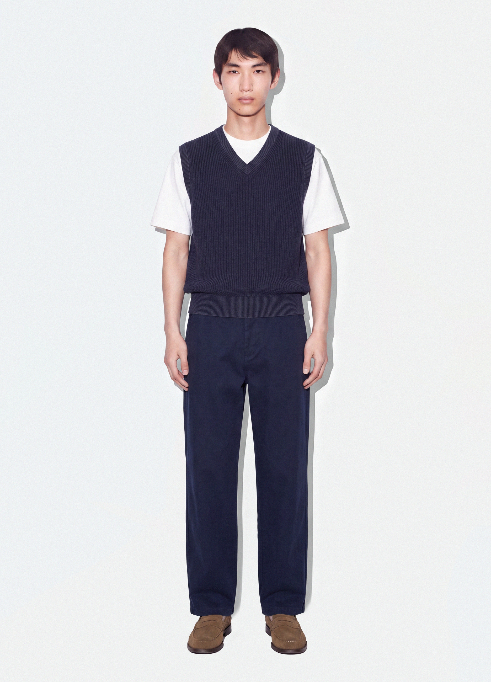 B.ANGEL, Pantaloni Chino Blu In Puro Cotone Barrel Fit, Uomo, Blu, Taglia: 48