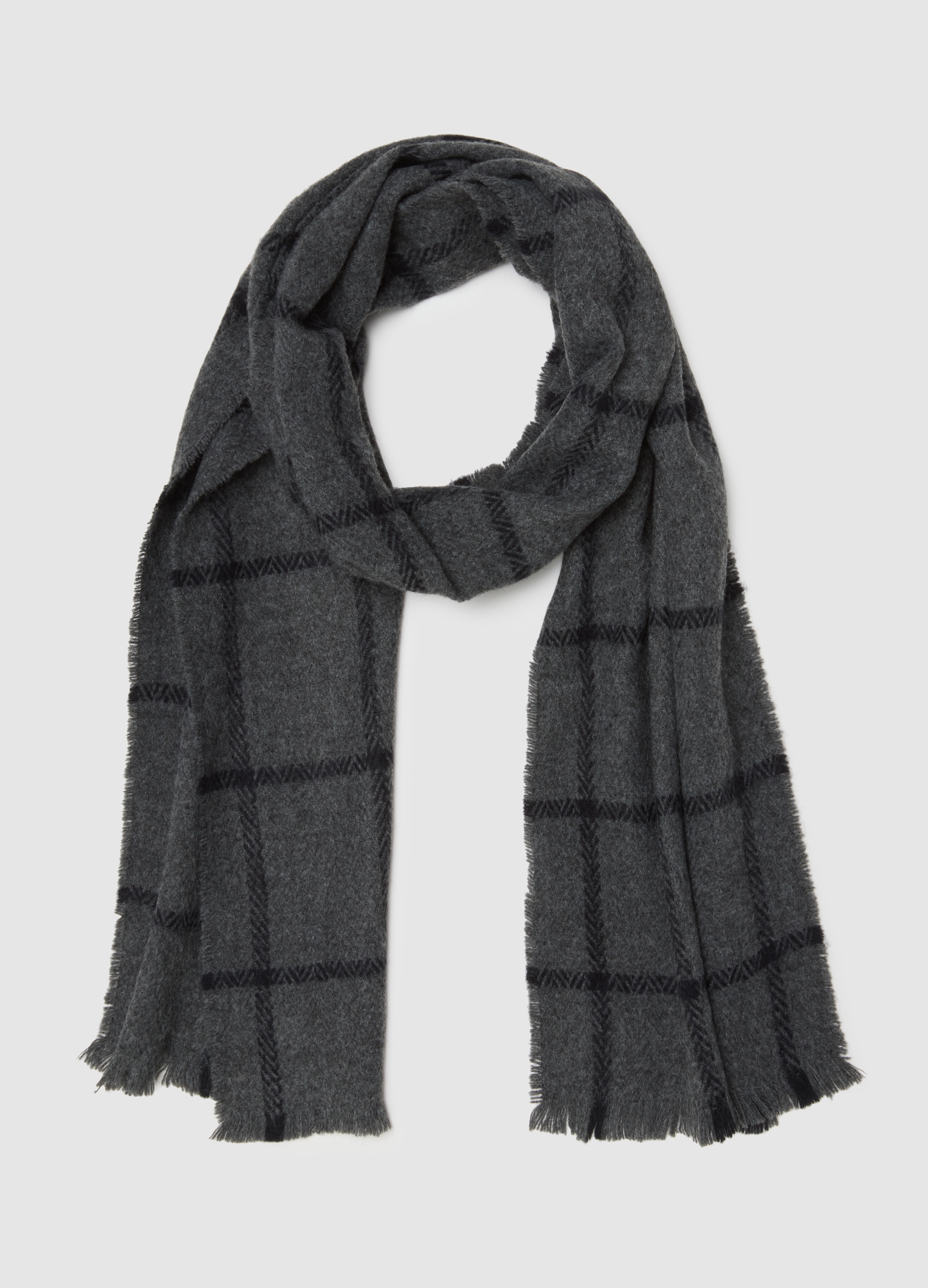 Sciarpa Multicolor, Hombre, Grey/Black, Talla: FASUL