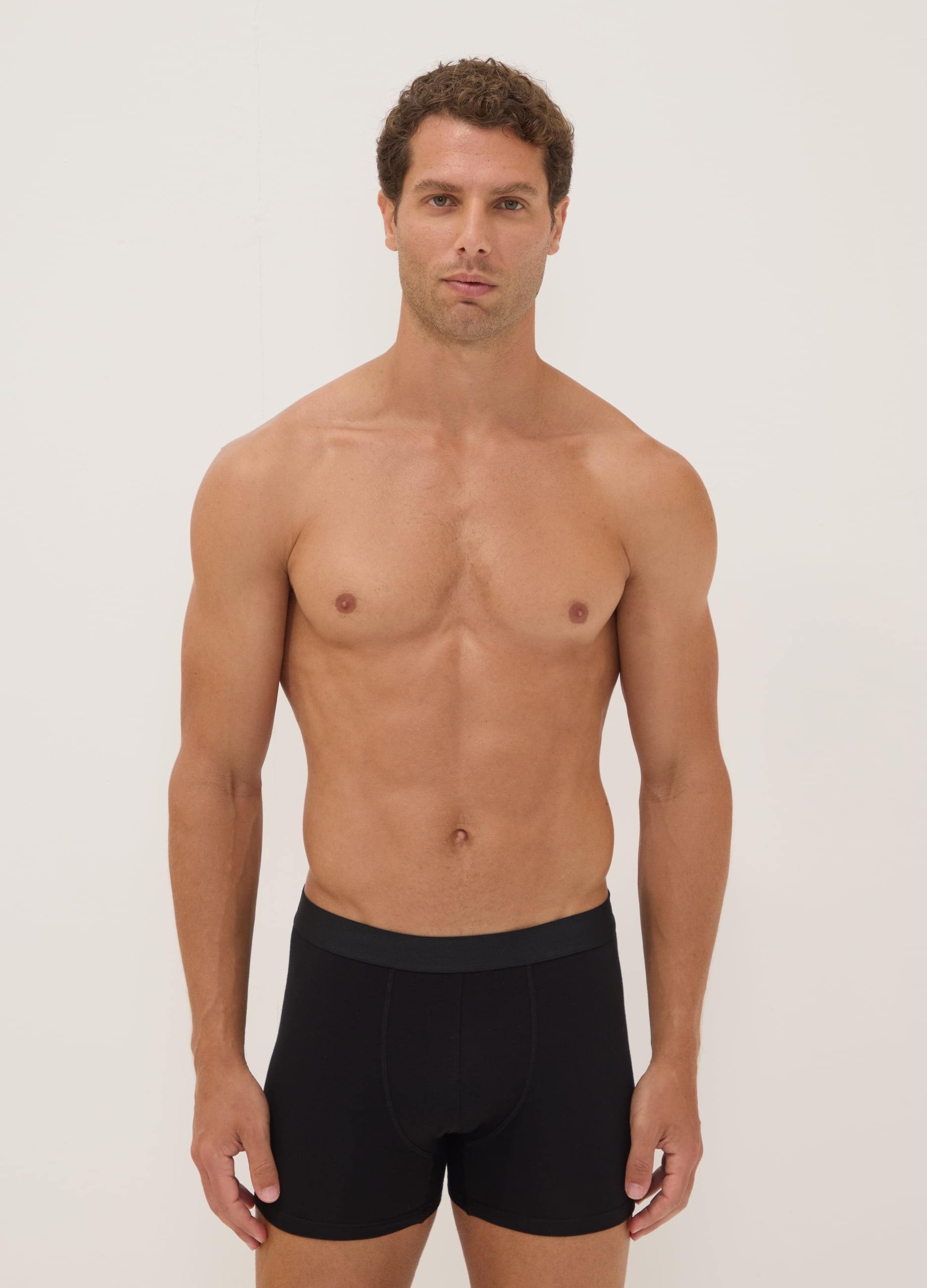 OVS, Tripack Di Boxer Midi Neri In Cotone Organico, Uomo, Nero, Taglia: XL
