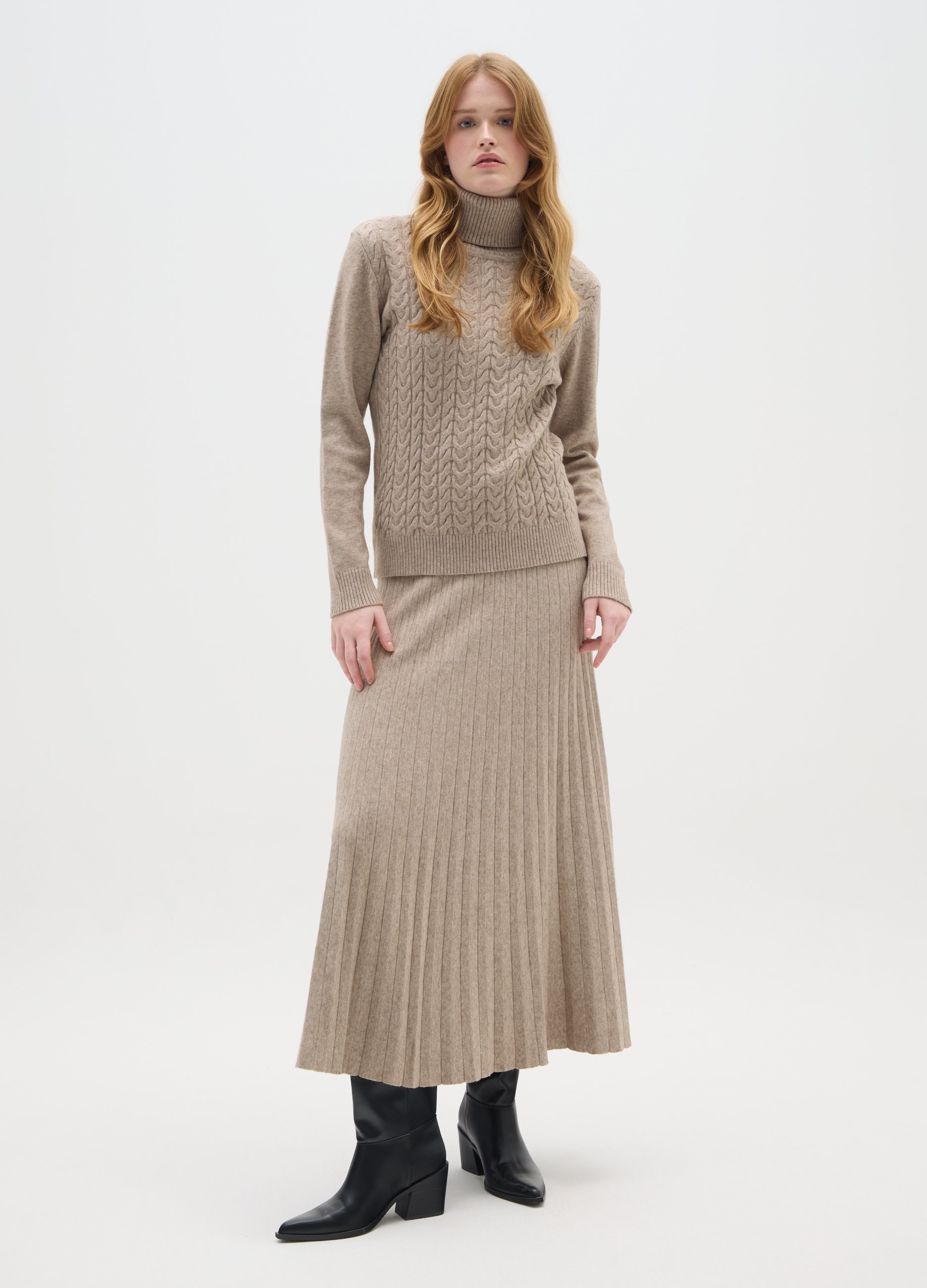 HYBRID, Maglia Beige Regular Fit, Donna, Beige, Taglia: L/XL