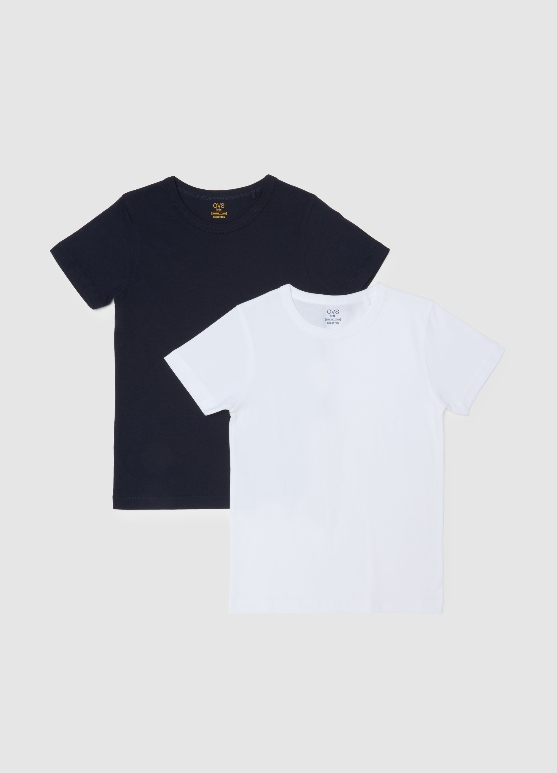 Bipack T-shirt Da Bambino In Puro Cotone Multicolor Regular Fit, Niño, Azul/Blanco, Talla: 3-4