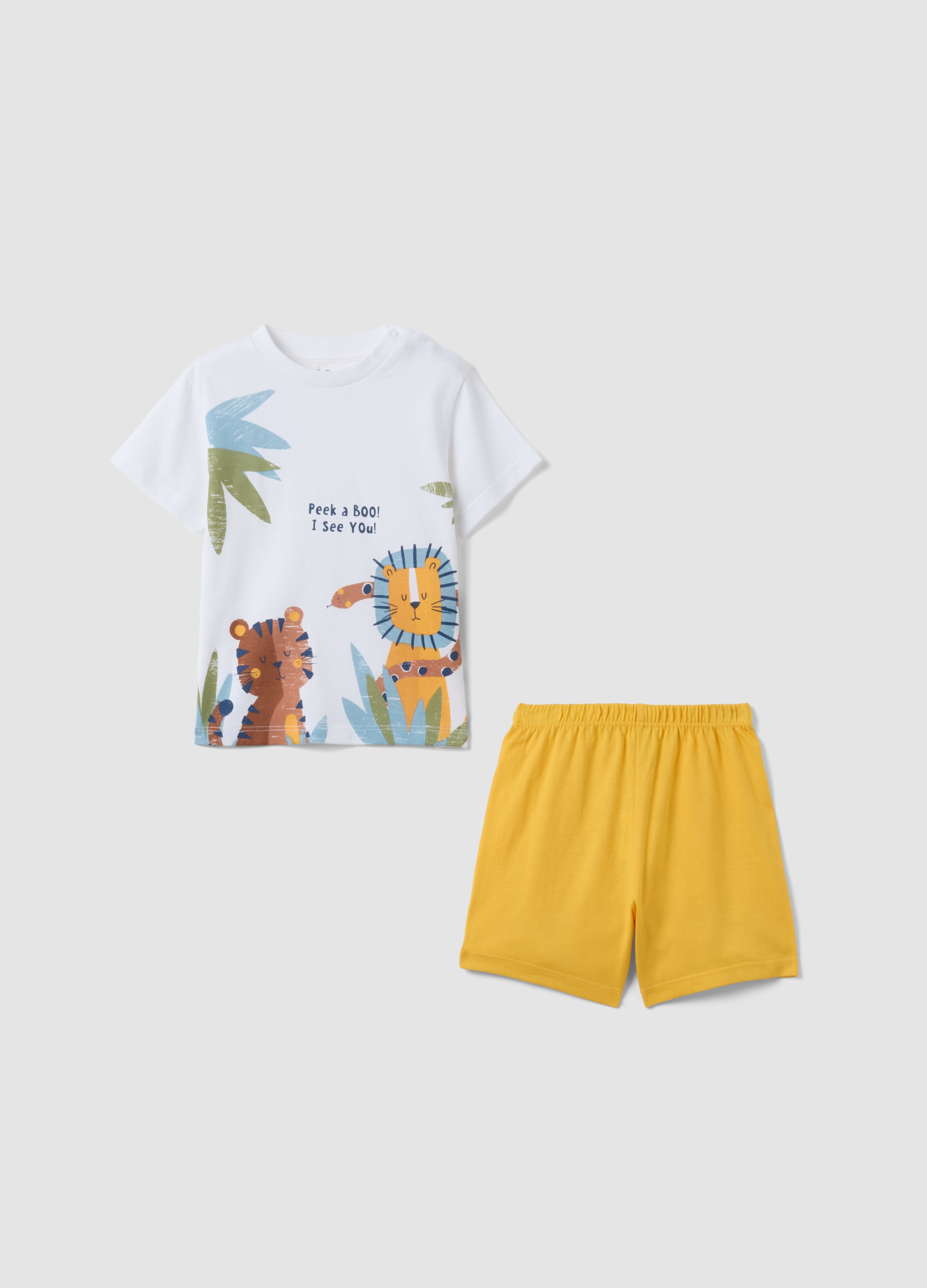 FAGOTTINO, Pigiama In Puro Cotone Multicolor Da Neonato Regular Fit Con Animali, Bambino, Multicolor, Taglia: 18-24