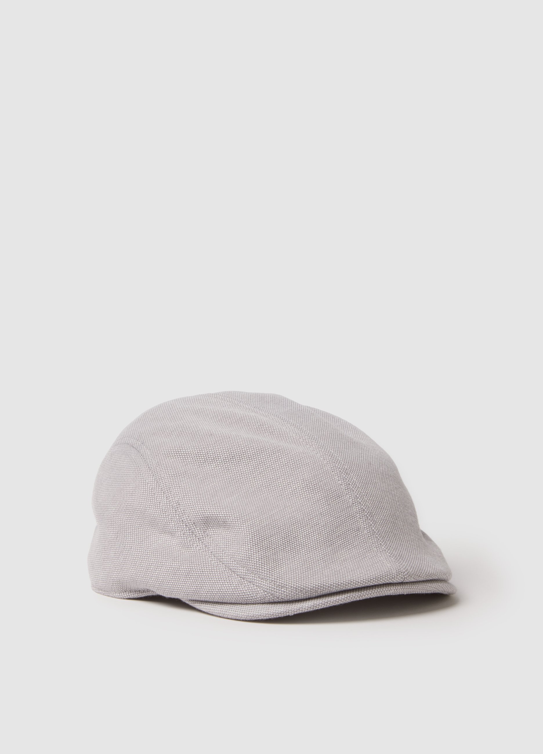 Gorra Plana De Chambray Gris Ajuste Regular, Hombre, Gris claro, Talla: FASUL