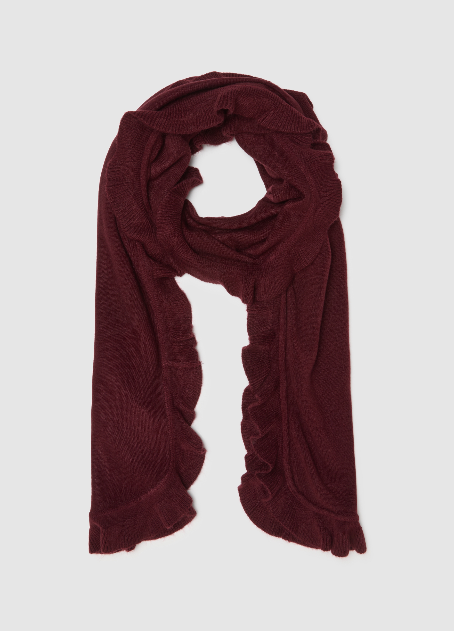 OVS, Sciarpa Nera Con Volant, Donna, Nero, Taglia: ONE SIZE