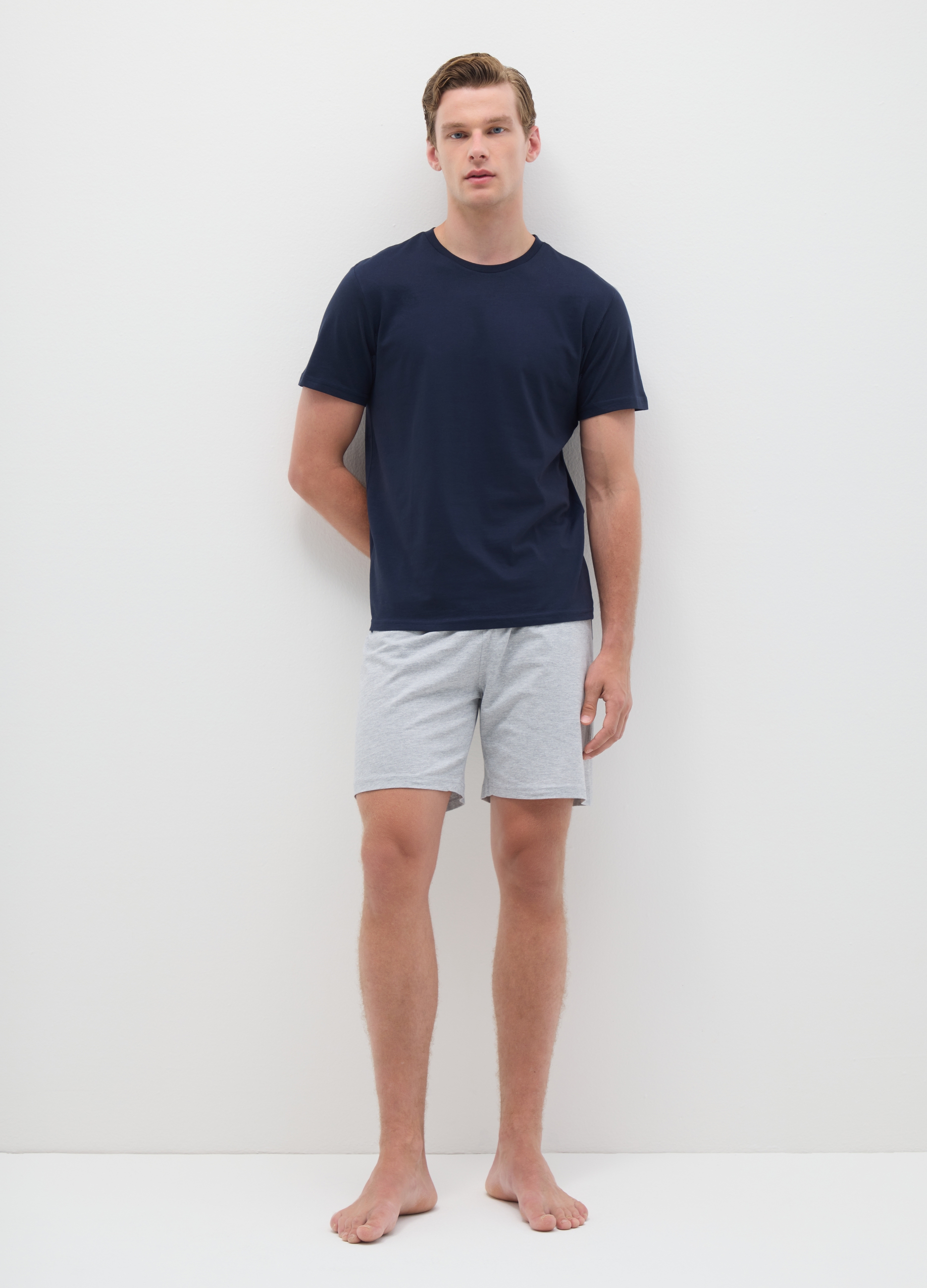 Pijama Azul De Mezcla De Algodón Regular Fit, Hombre, Azul oscuro, Talla: XL